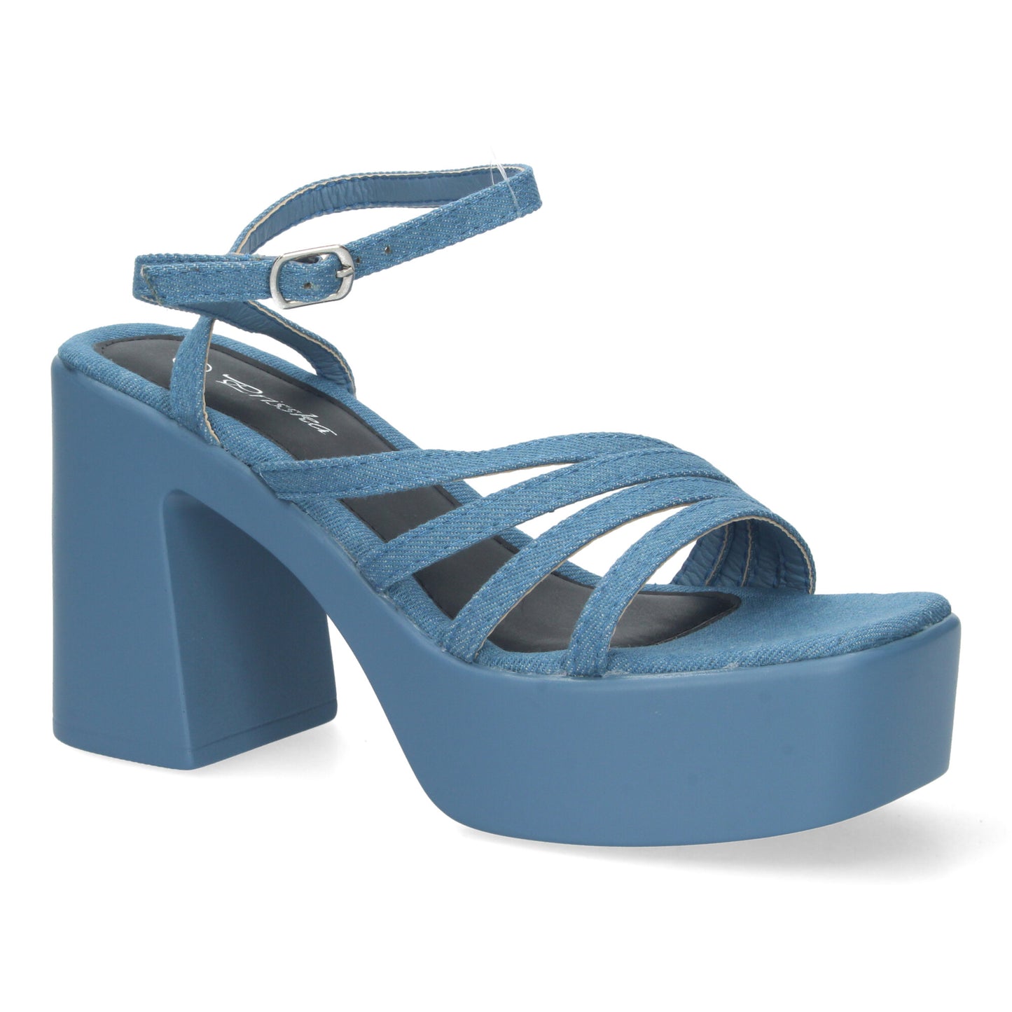 Cyrena Denim Chic – Sandalias Jeans con Plataforma para Mujer