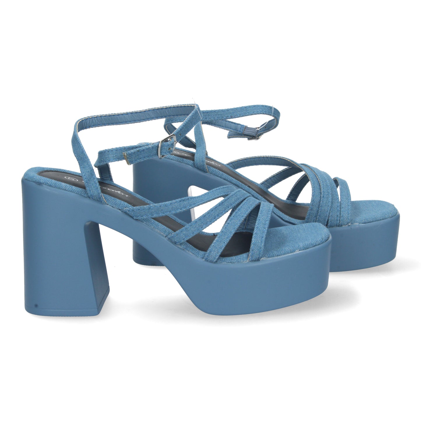 Cyrena Denim Chic – Sandalias Jeans con Plataforma para Mujer