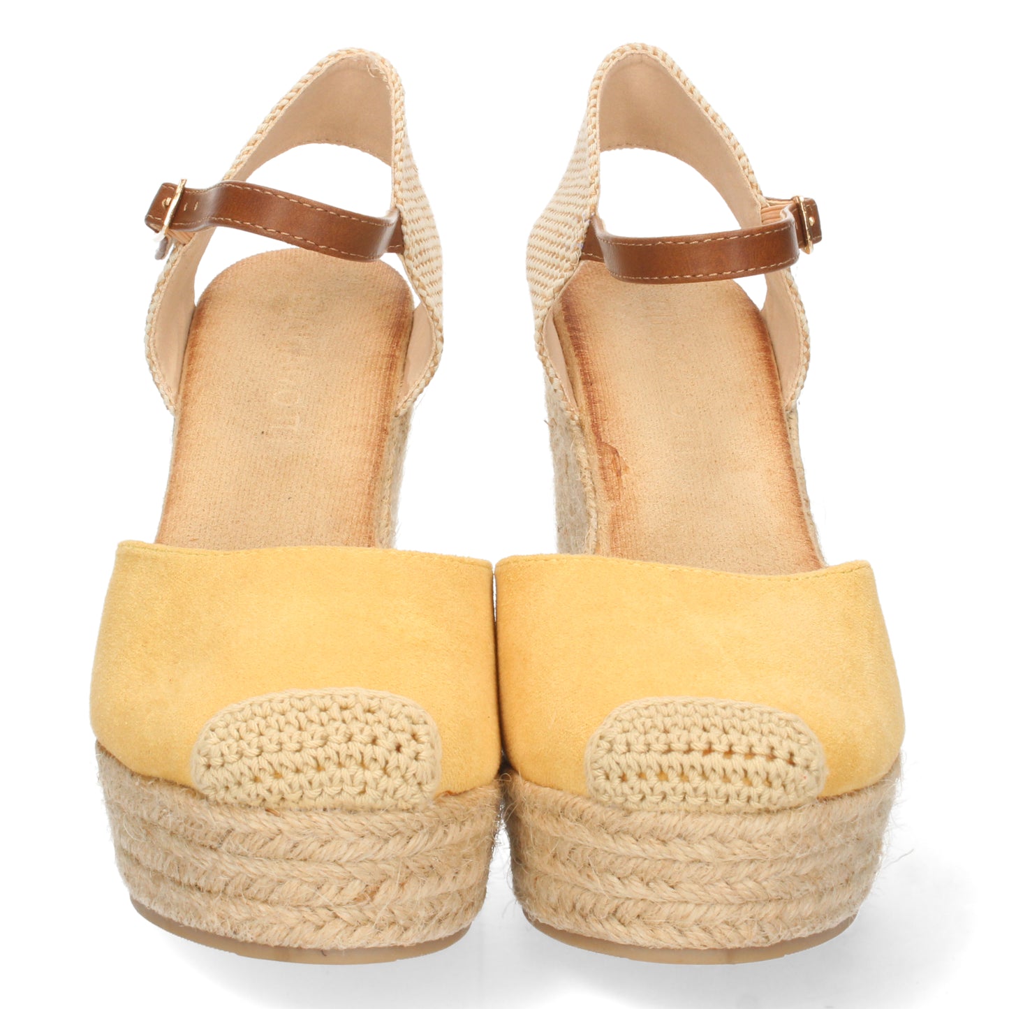 CyrenaSunlight – Sandalia Amarilla de Cuña para Mujer con Pala Cerrada | Elegante, Cómoda, Ideal para Bodas, Graduaciones y Eventos