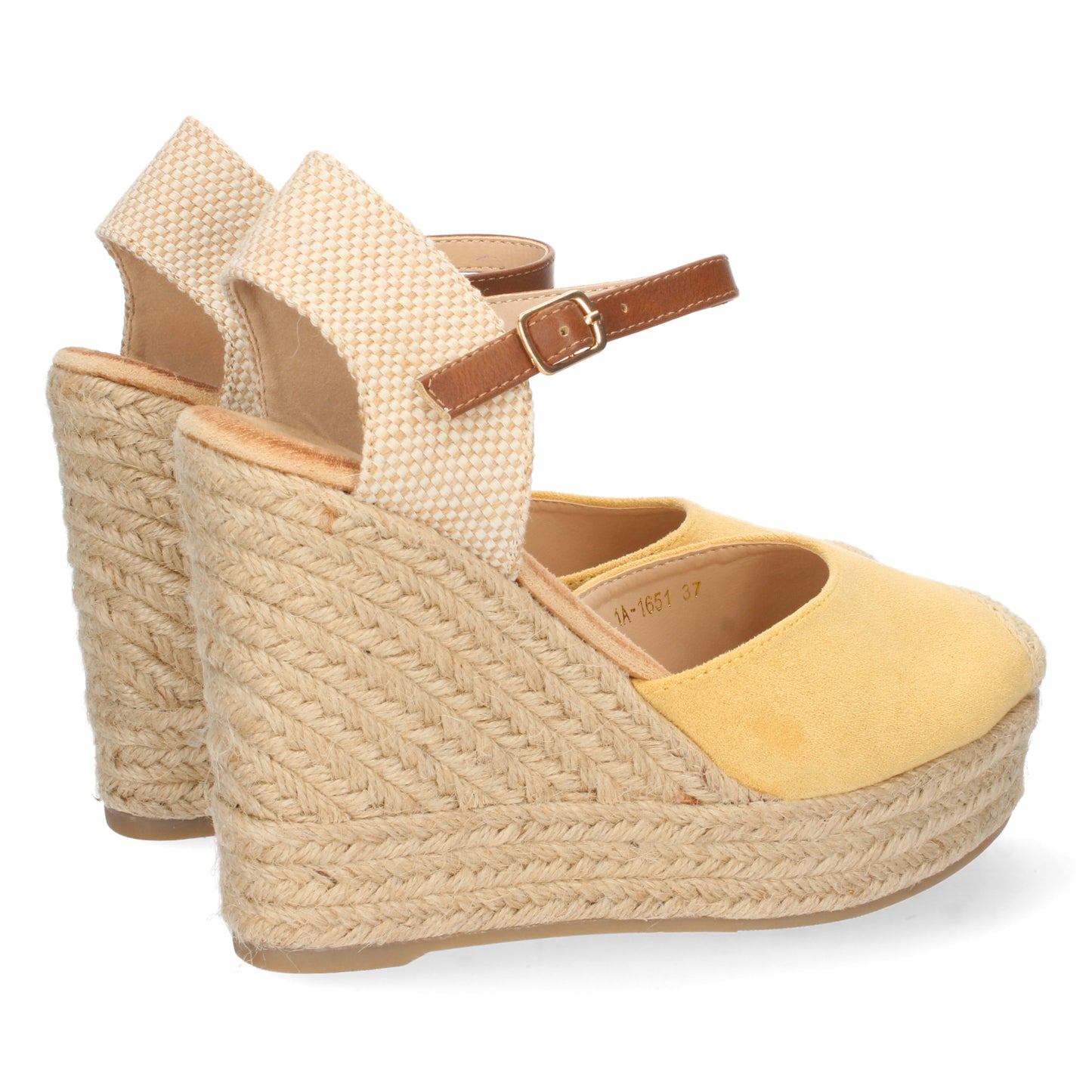 CyrenaSunlight – Sandalia Amarilla de Cuña para Mujer con Pala Cerrada | Elegante, Cómoda, Ideal para Bodas, Graduaciones y Eventos