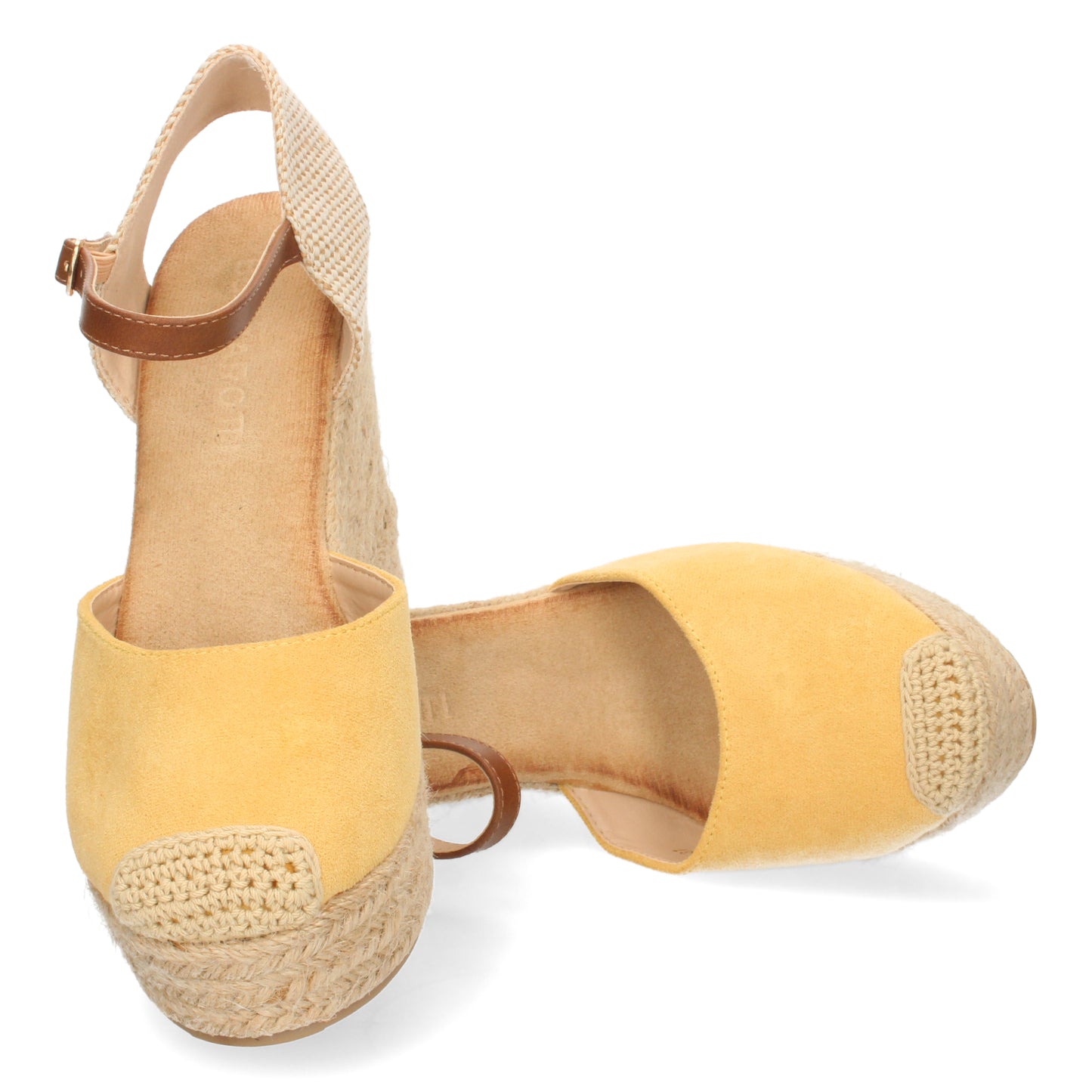 CyrenaSunlight – Sandalia Amarilla de Cuña para Mujer con Pala Cerrada | Elegante, Cómoda, Ideal para Bodas, Graduaciones y Eventos