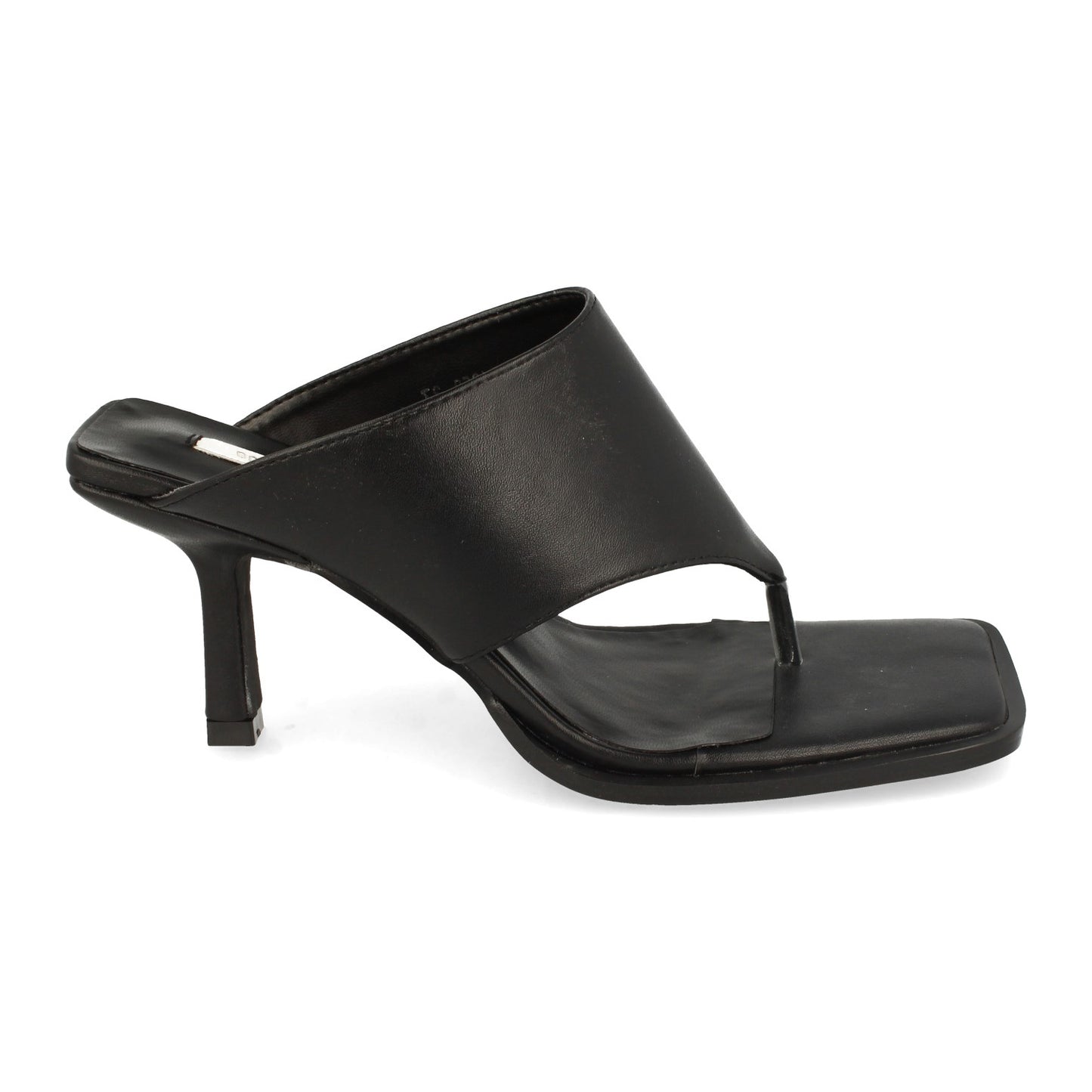 Cyrena Noir Strappy – Sandalia Negra de Esclava para Mujer con Tacón de Aguja y Talón Abierto