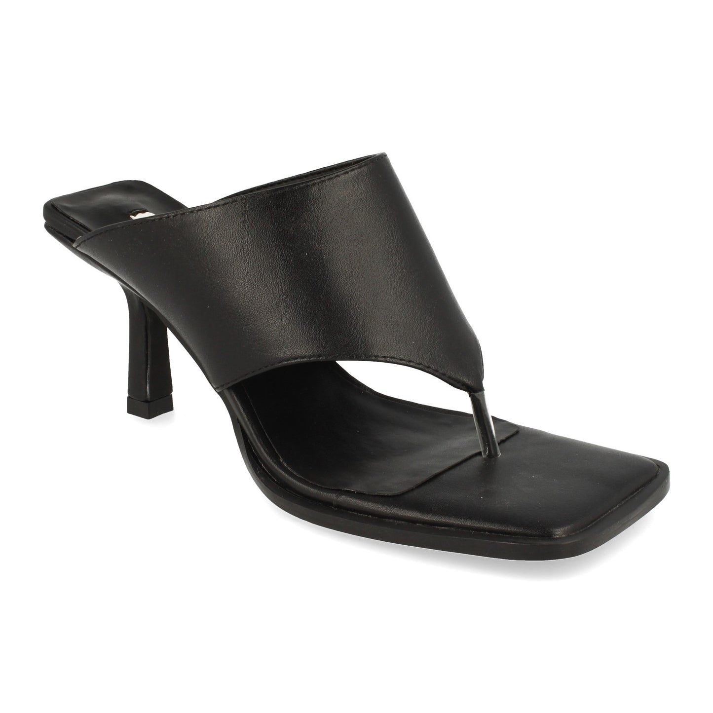Cyrena Noir Strappy – Sandalia Negra de Esclava para Mujer con Tacón de Aguja y Talón Abierto