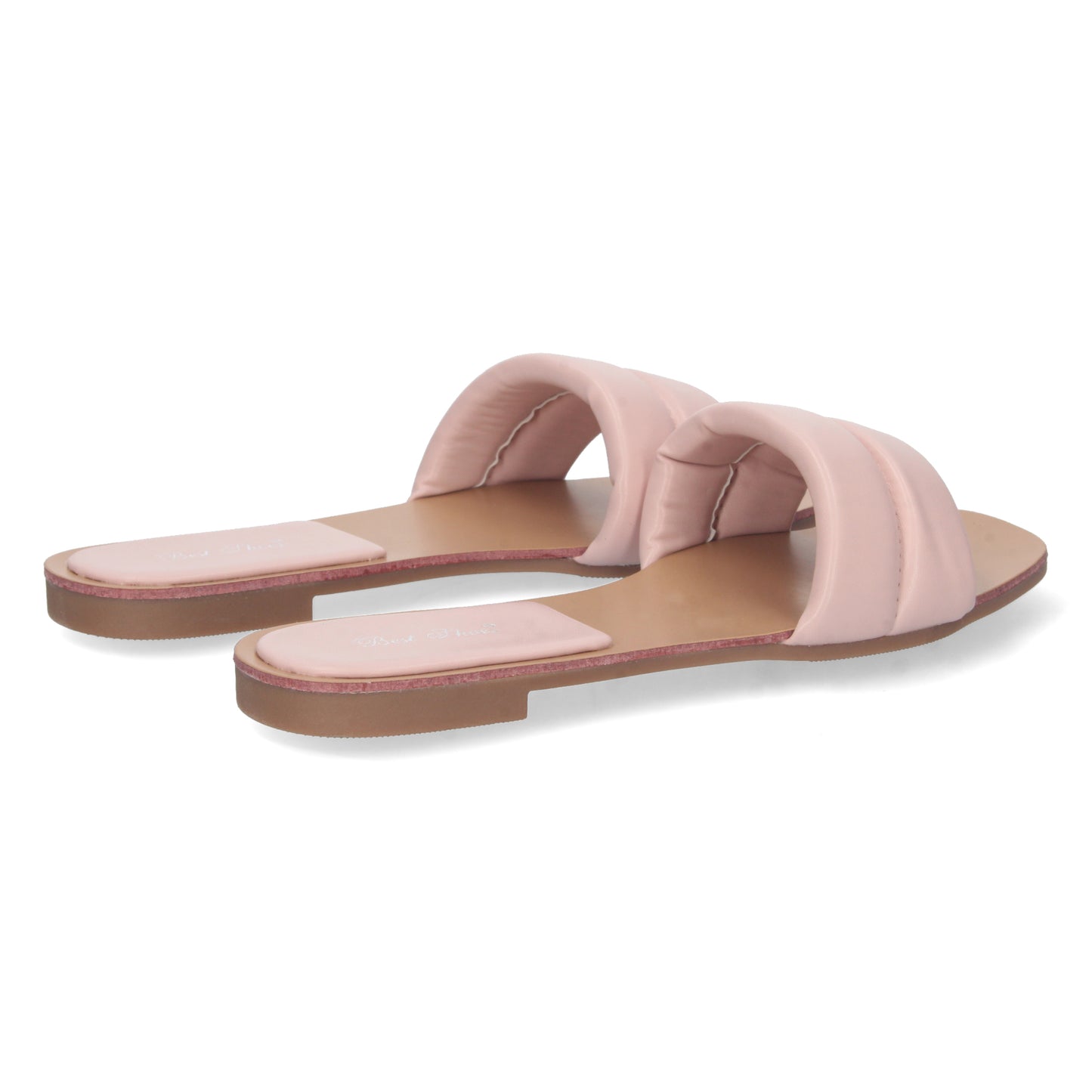 CyrenaStyle Rosa Básica – Sandalia Plana Acolchada para Mujer con Pala Cómoda y Talón Abierto | Primavera-Verano