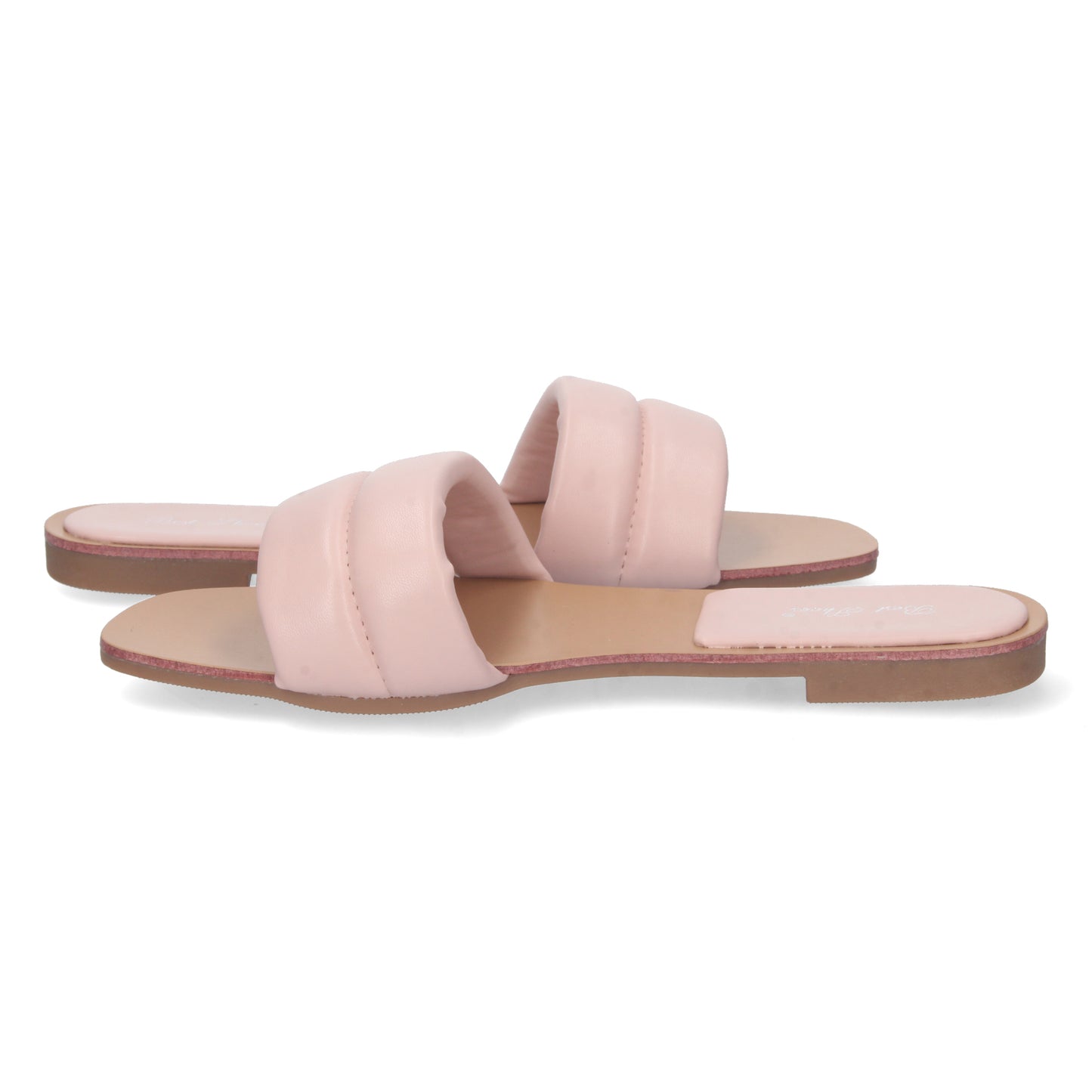 CyrenaStyle Rosa Básica – Sandalia Plana Acolchada para Mujer con Pala Cómoda y Talón Abierto | Primavera-Verano