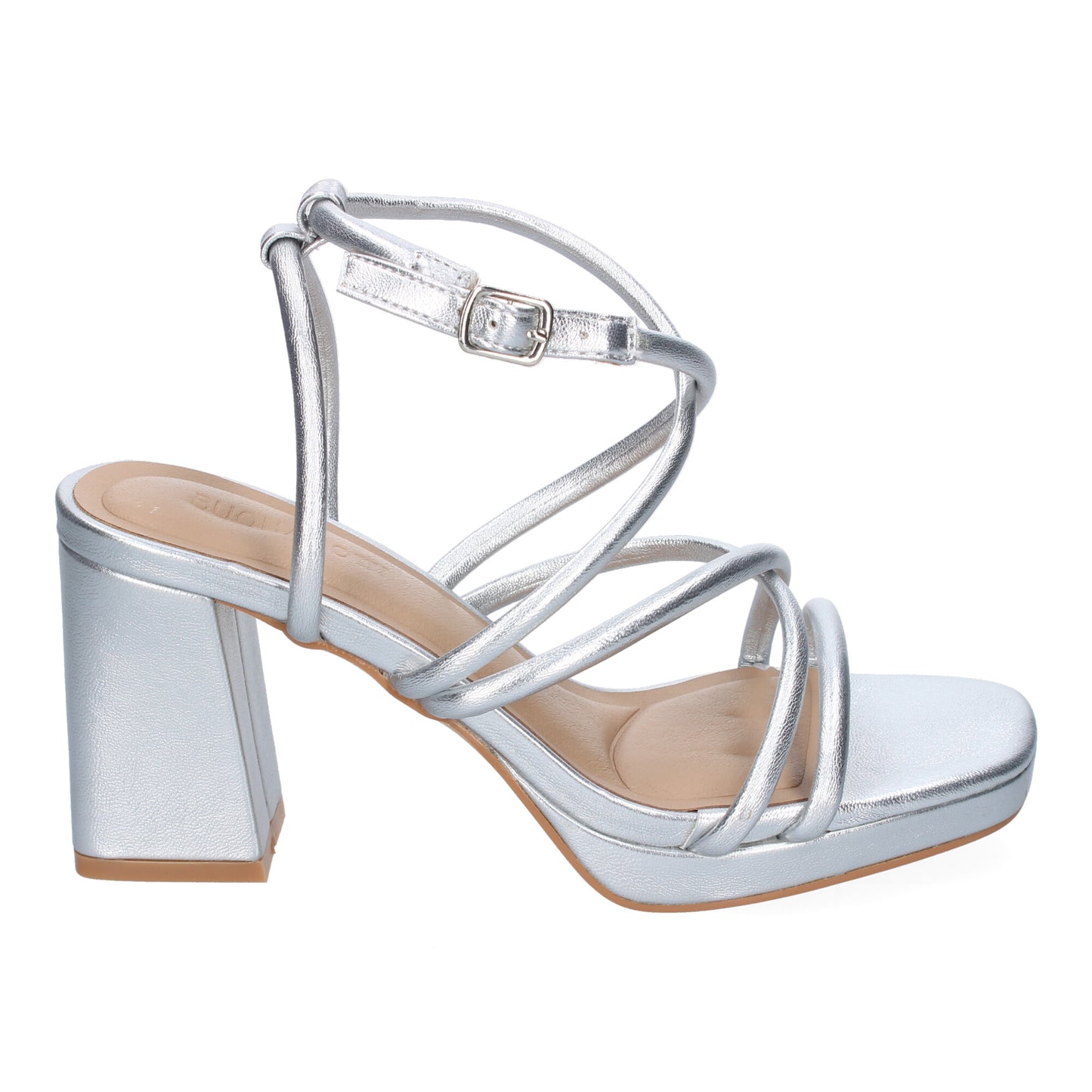 Cyrena Summer Chic – Sandalia de Tacón para Mujer con Tiras en el Empeine y Cierre de Hebilla