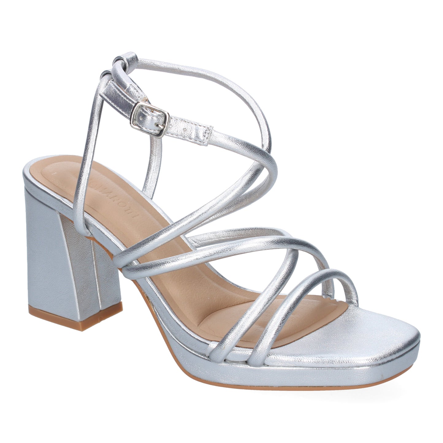 Cyrena Summer Chic – Sandalia de Tacón para Mujer con Tiras en el Empeine y Cierre de Hebilla