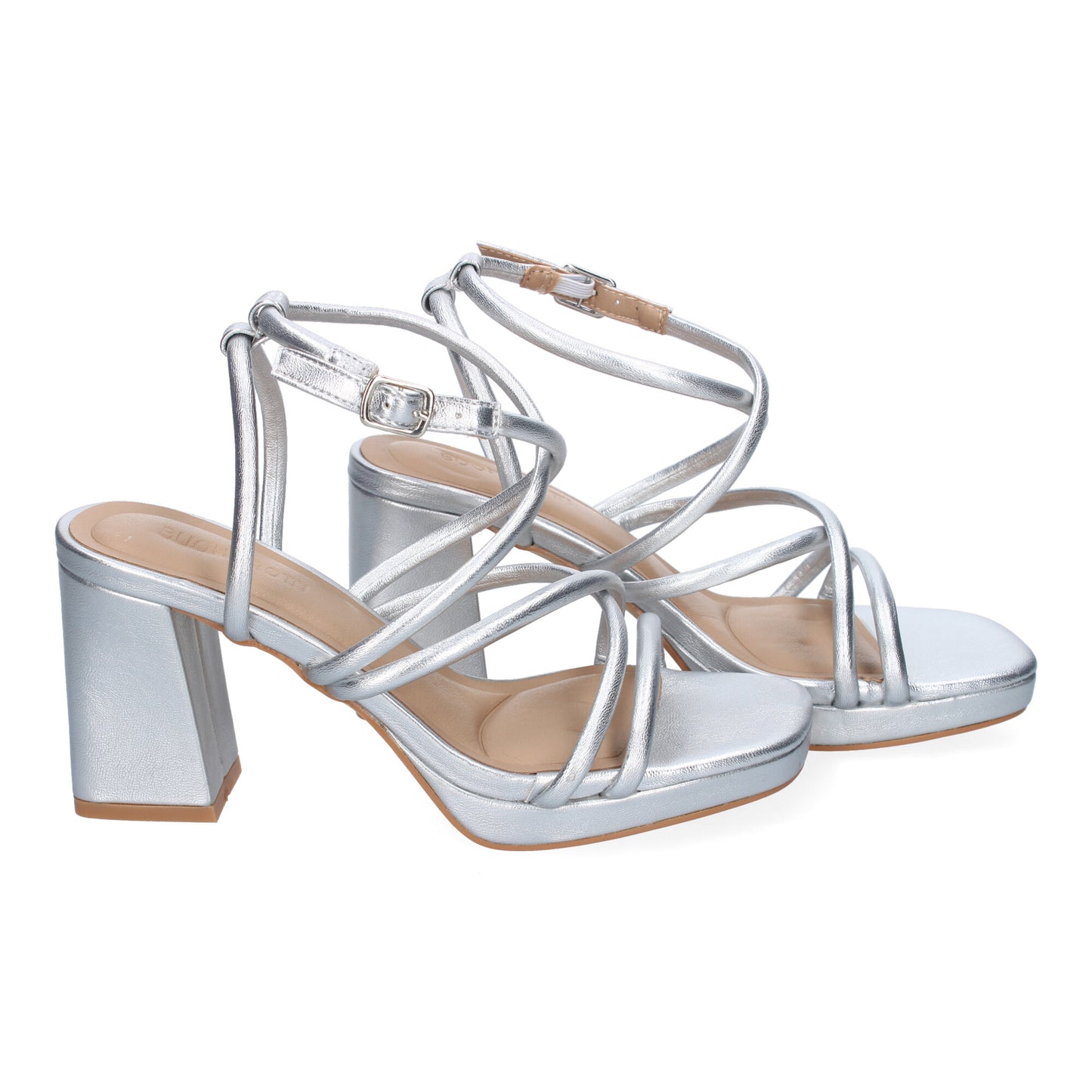 Cyrena Summer Chic – Sandalia de Tacón para Mujer con Tiras en el Empeine y Cierre de Hebilla