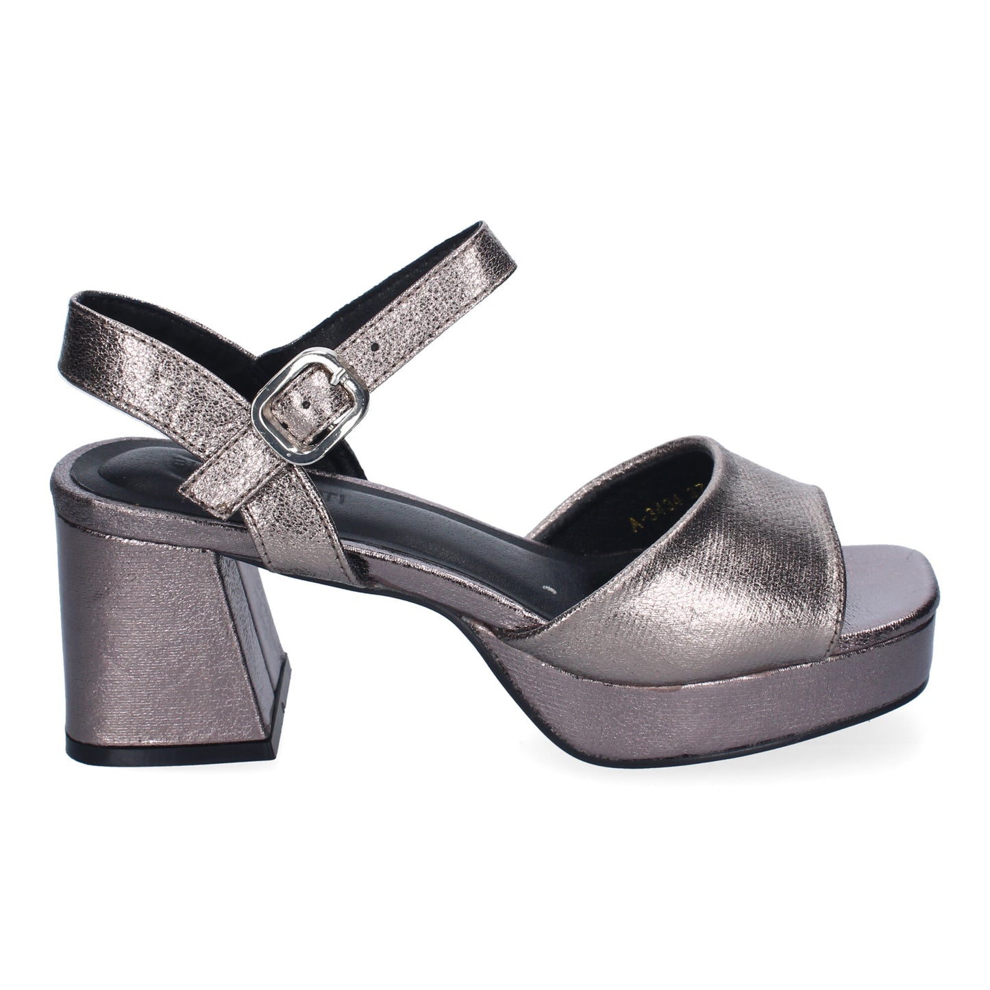 Cyrena Grey Chic – Sandalias Grises de Tacón para Mujer con Correa Ajustable y Puntera Abierta