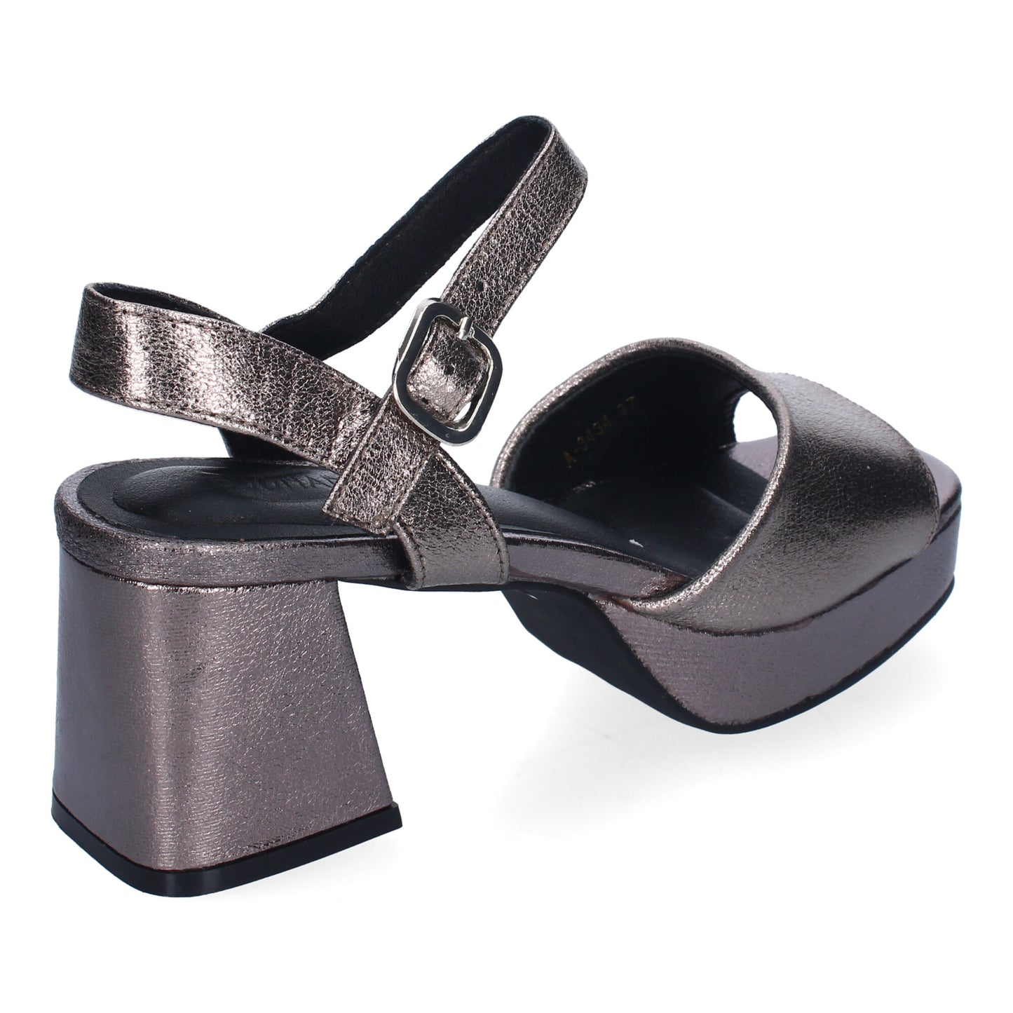 Cyrena Grey Chic – Sandalias Grises de Tacón para Mujer con Correa Ajustable y Puntera Abierta