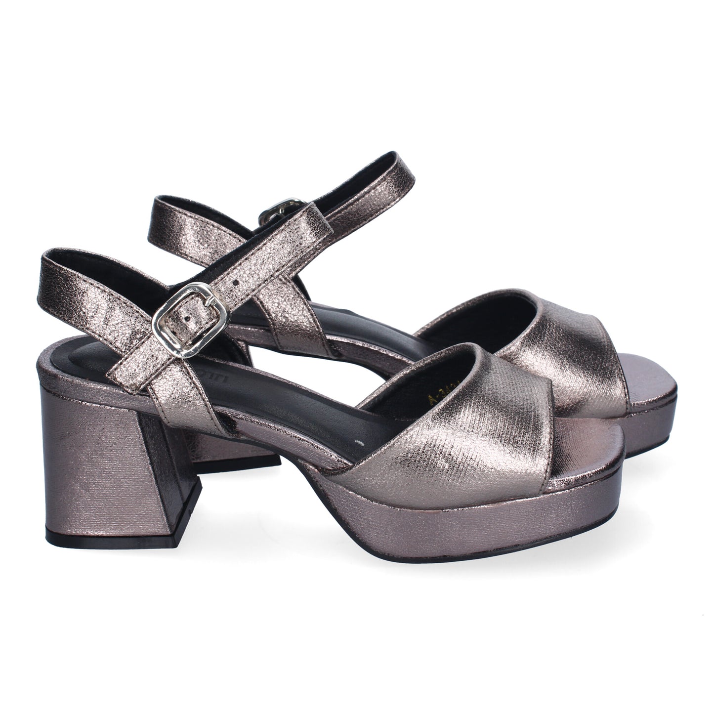 Cyrena Grey Chic – Sandalias Grises de Tacón para Mujer con Correa Ajustable y Puntera Abierta