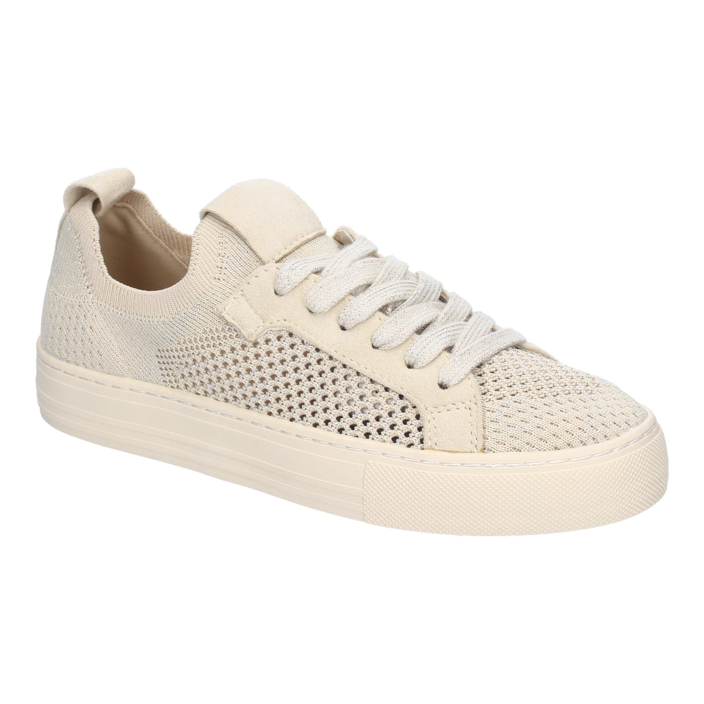 Zapatilla Beige Casual – Diseño moderno y cómodo con cierre de cordoneras para mujer | Primavera-Verano Cyrena