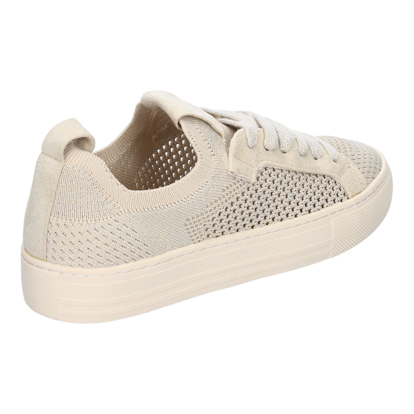 Zapatilla Beige Casual – Diseño moderno y cómodo con cierre de cordoneras para mujer | Primavera-Verano Cyrena