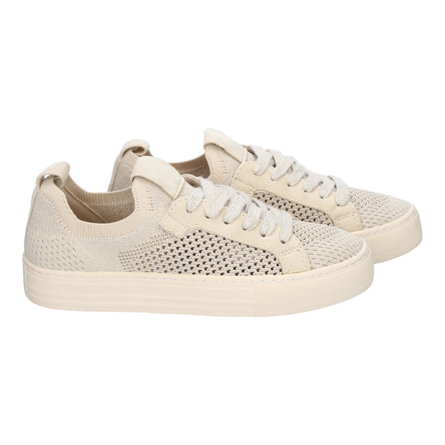 Zapatilla Beige Casual – Diseño moderno y cómodo con cierre de cordoneras para mujer | Primavera-Verano Cyrena