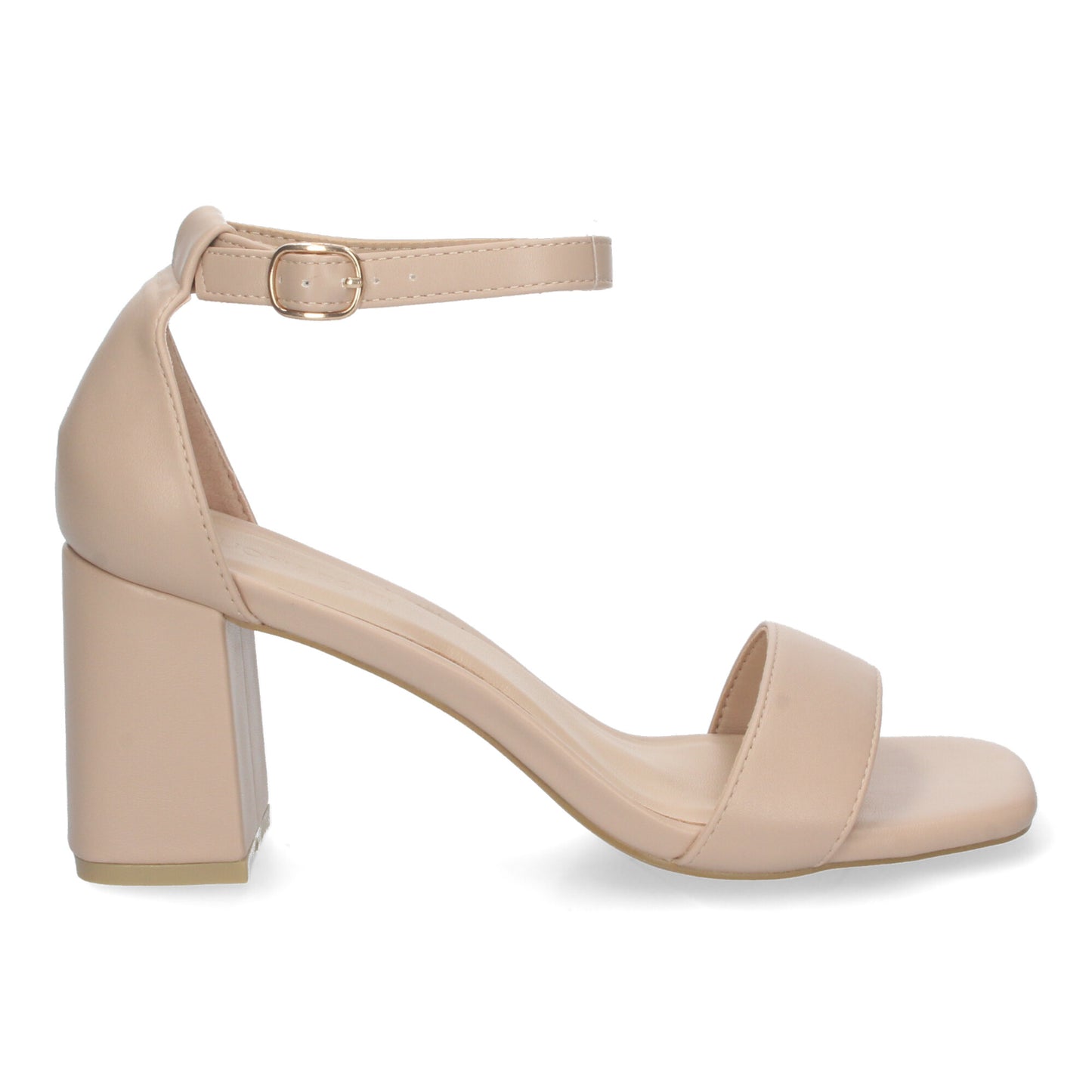 Cyrena Beige Grace – Sandalia Beige de Tacón con Pala Fina y Ankle Strap de Hebilla