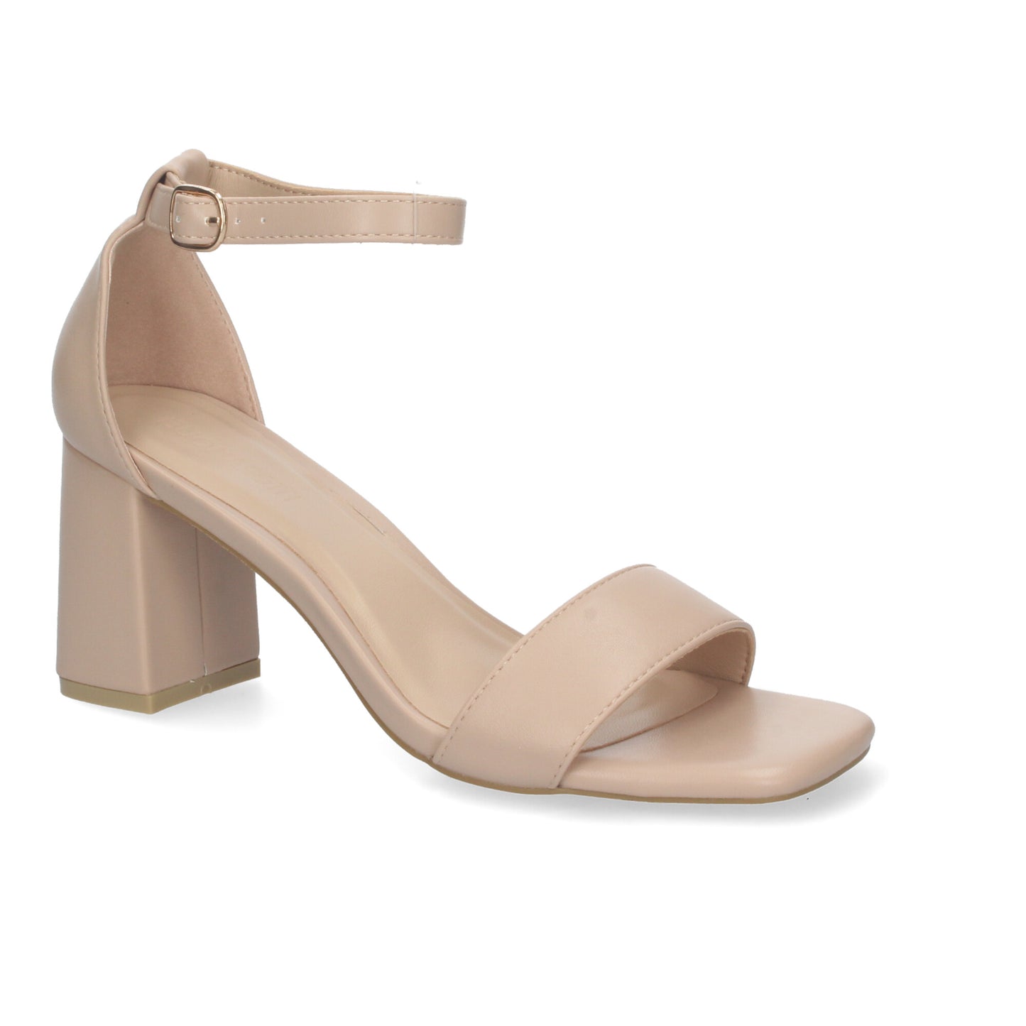 Cyrena Beige Grace – Sandalia Beige de Tacón con Pala Fina y Ankle Strap de Hebilla