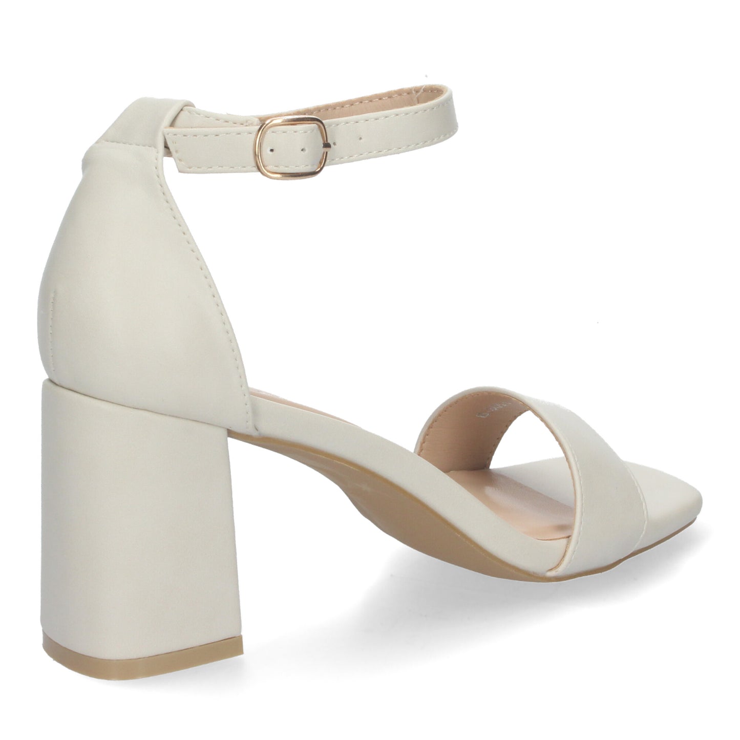 Cyrena White Elegance – Sandalia Blanca de Tacón con Pala Fina y Ankle Strap de Hebilla