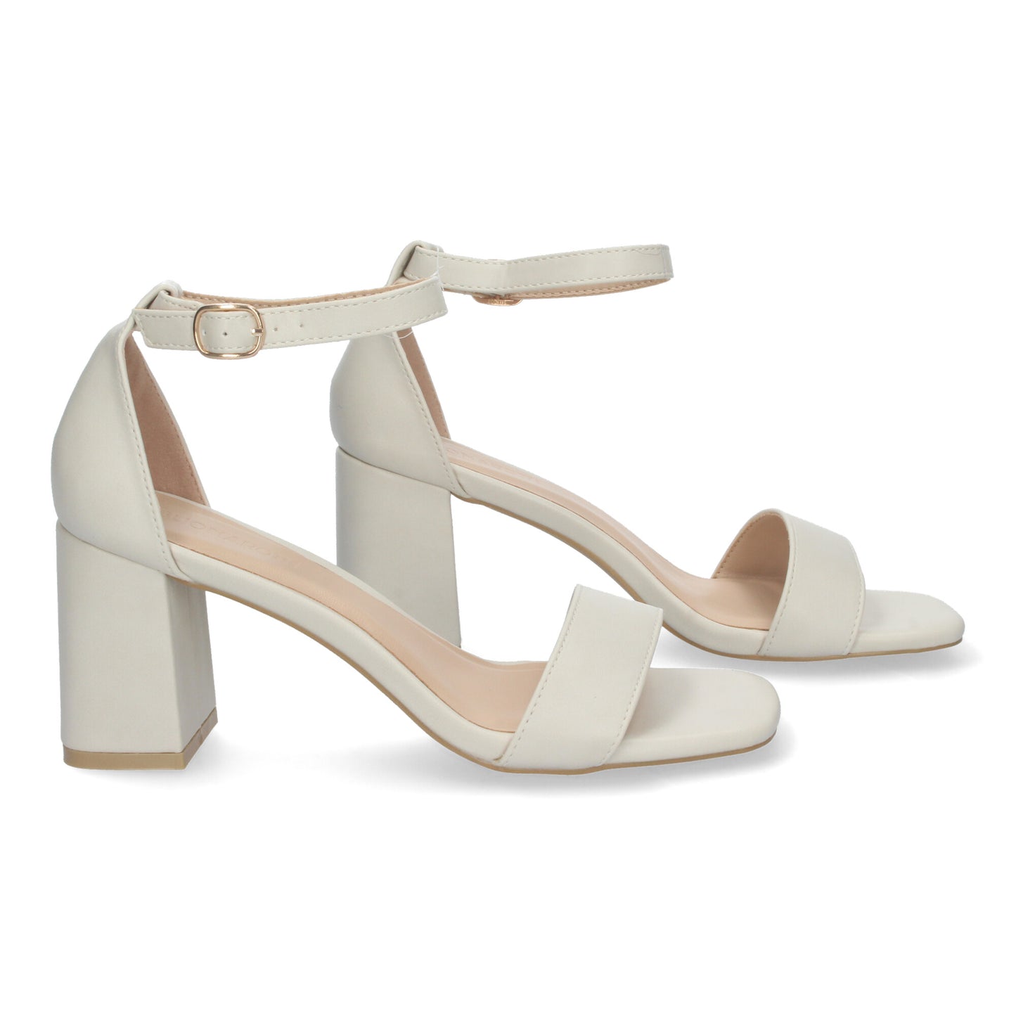 Cyrena White Elegance – Sandalia Blanca de Tacón con Pala Fina y Ankle Strap de Hebilla