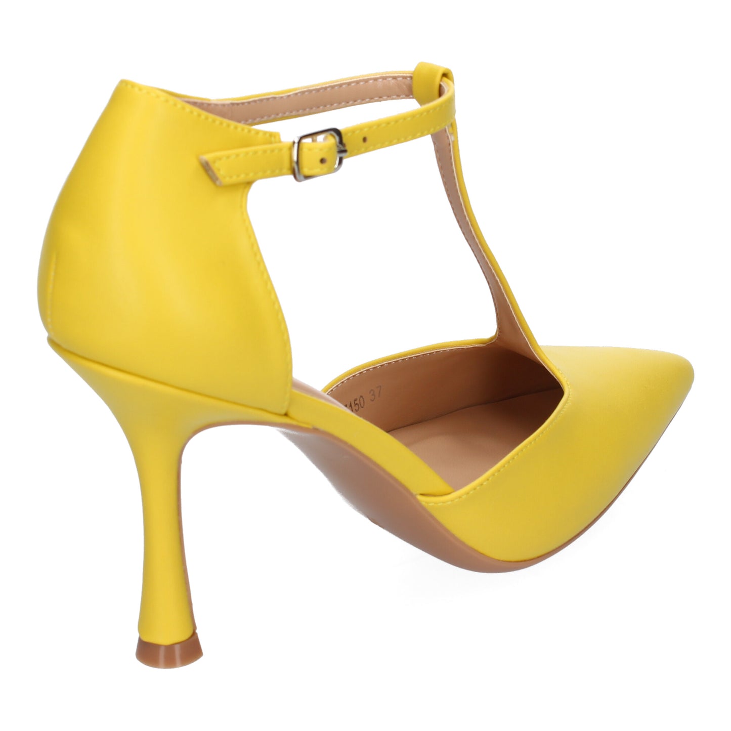 Cyrena Yellow Luxe – Zapatos Amarillos de Tacón Fino para Mujer con Punta Fina y Tira en el Empeine