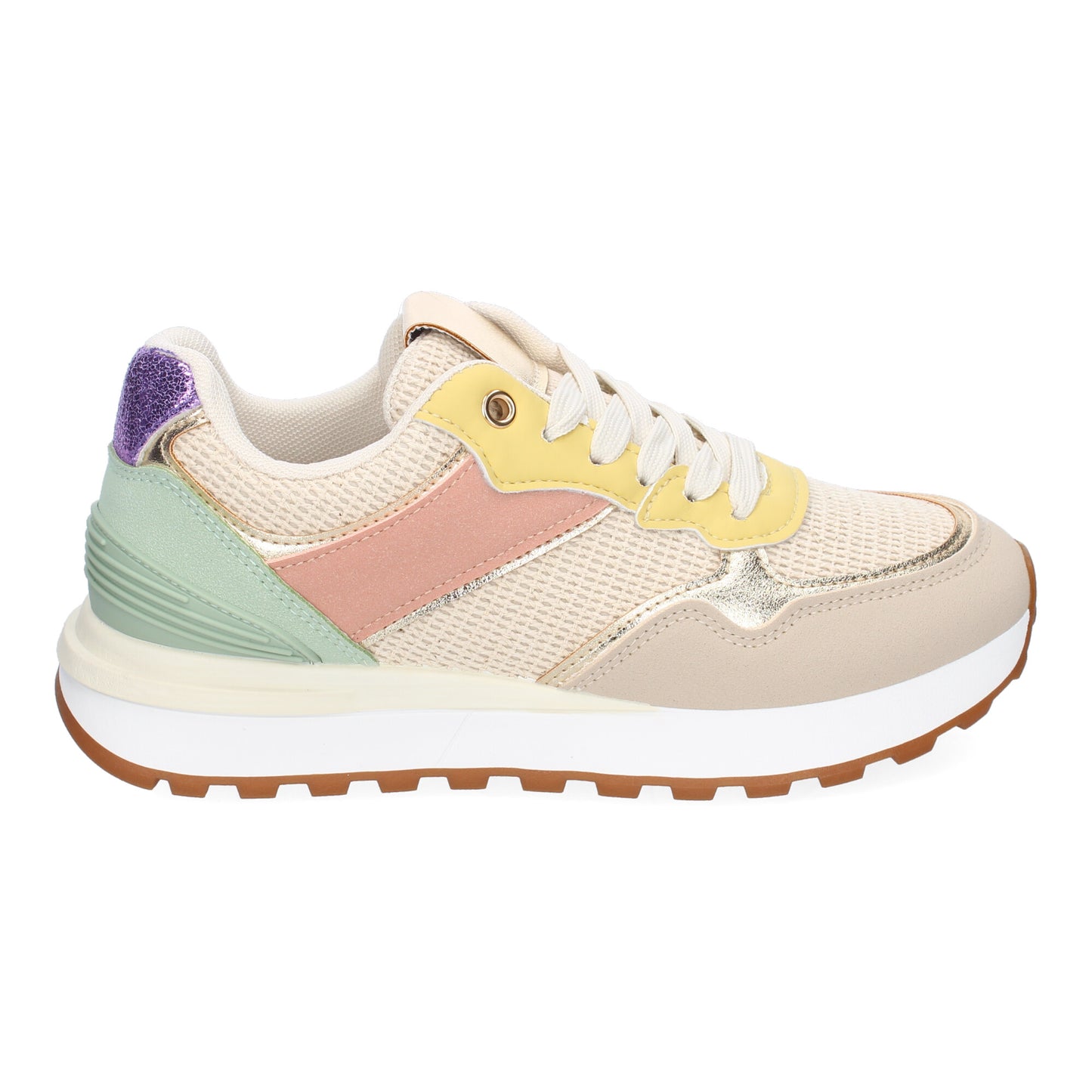 Zapatilla Multicolor Calada – Diseño casual bicolor con cierre de cordoneras, ideal para mujer | Primavera-Verano Cyrena