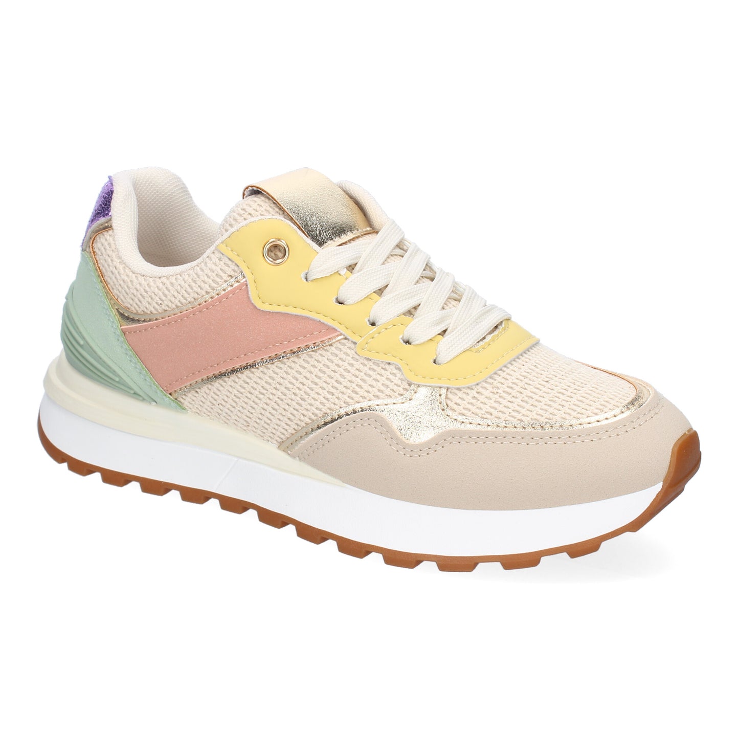 Zapatilla Multicolor Calada – Diseño casual bicolor con cierre de cordoneras, ideal para mujer | Primavera-Verano Cyrena