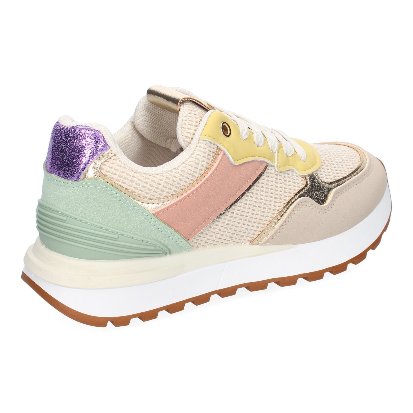Zapatilla Multicolor Calada – Diseño casual bicolor con cierre de cordoneras, ideal para mujer | Primavera-Verano Cyrena