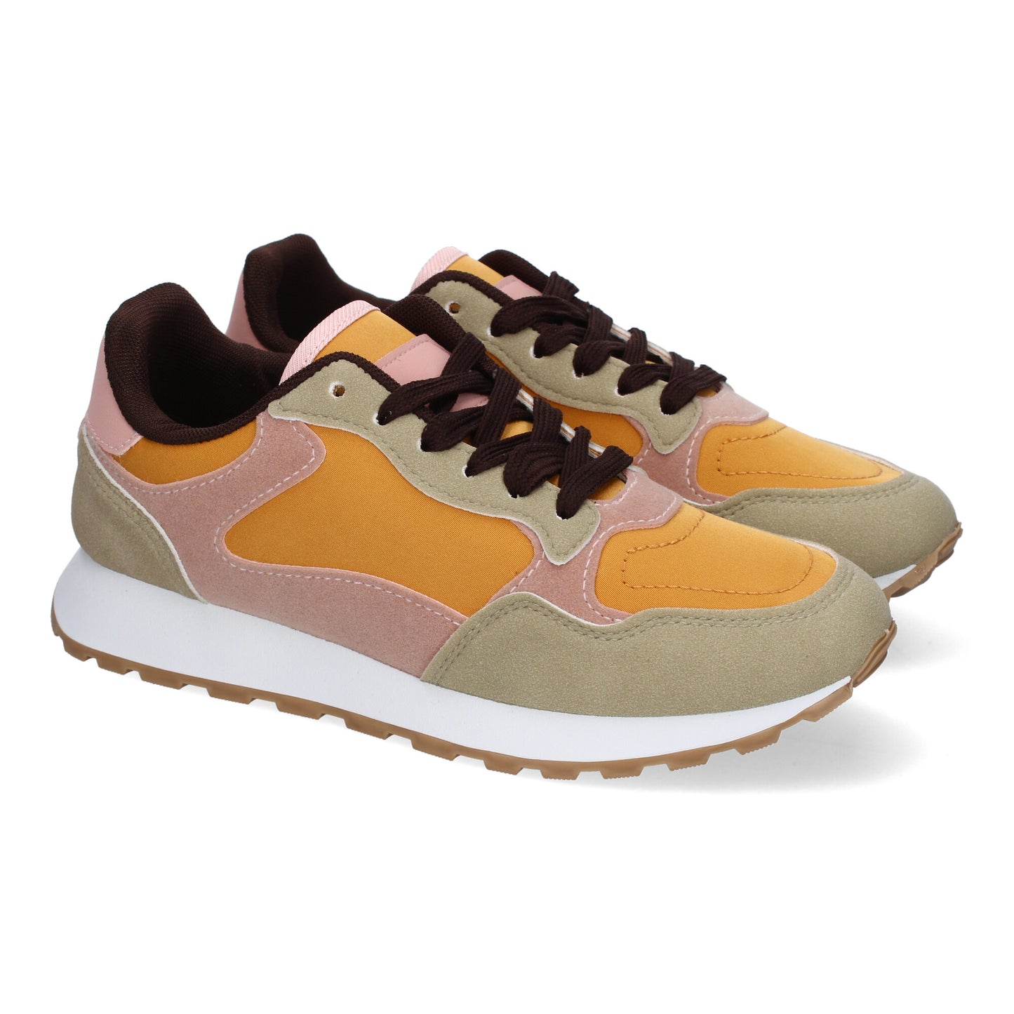 Cyrena Yellow Sport – Zapatillas Amarillas Deportivas Casual para Mujer, Diseño Moderno con Detalles Únicos y Cierre de Cordoneras | Perfectas para el Día a Día