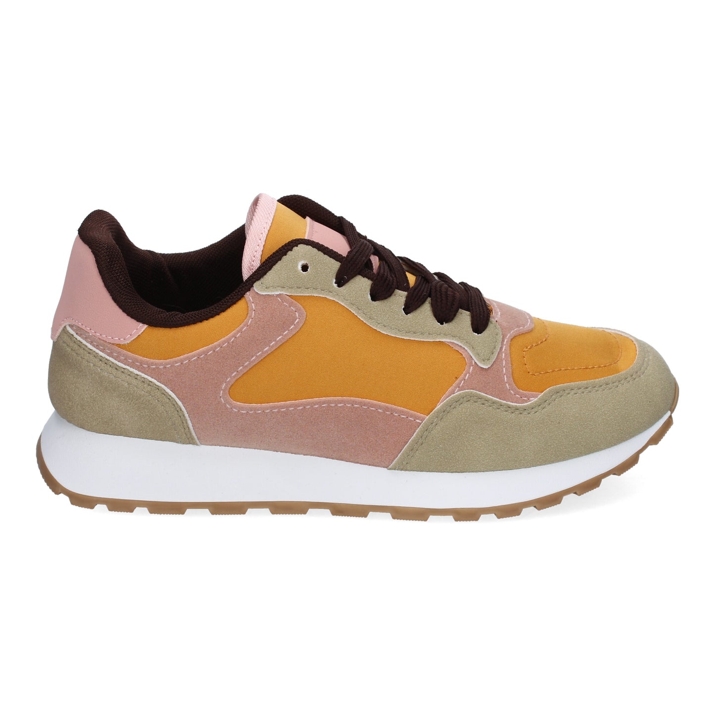 Cyrena Yellow Sport – Zapatillas Amarillas Deportivas Casual para Mujer, Diseño Moderno con Detalles Únicos y Cierre de Cordoneras | Perfectas para el Día a Día