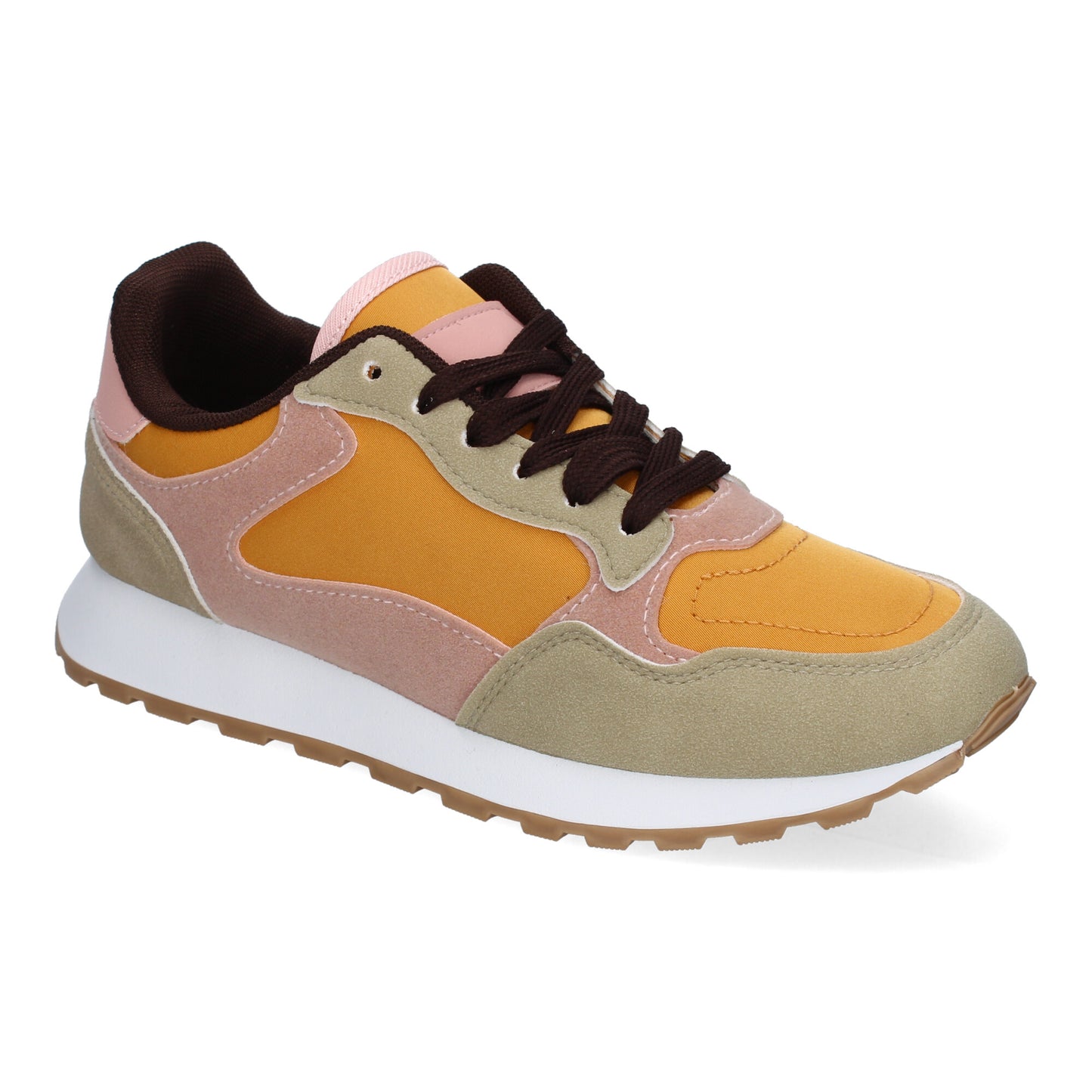 Cyrena Yellow Sport – Zapatillas Amarillas Deportivas Casual para Mujer, Diseño Moderno con Detalles Únicos y Cierre de Cordoneras | Perfectas para el Día a Día