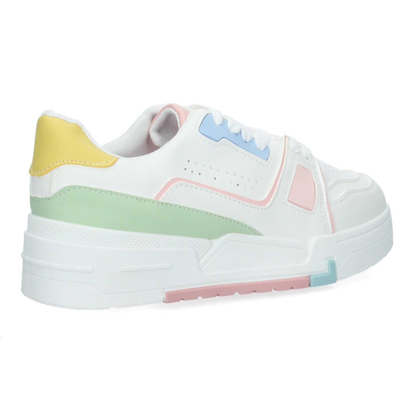 Cyrena Multi Color – Zapatillas Multicolor Planas para Mujer, Diseño Moderno con Punta Redonda y Cierre de Cordones | Confortables para el Día a Día