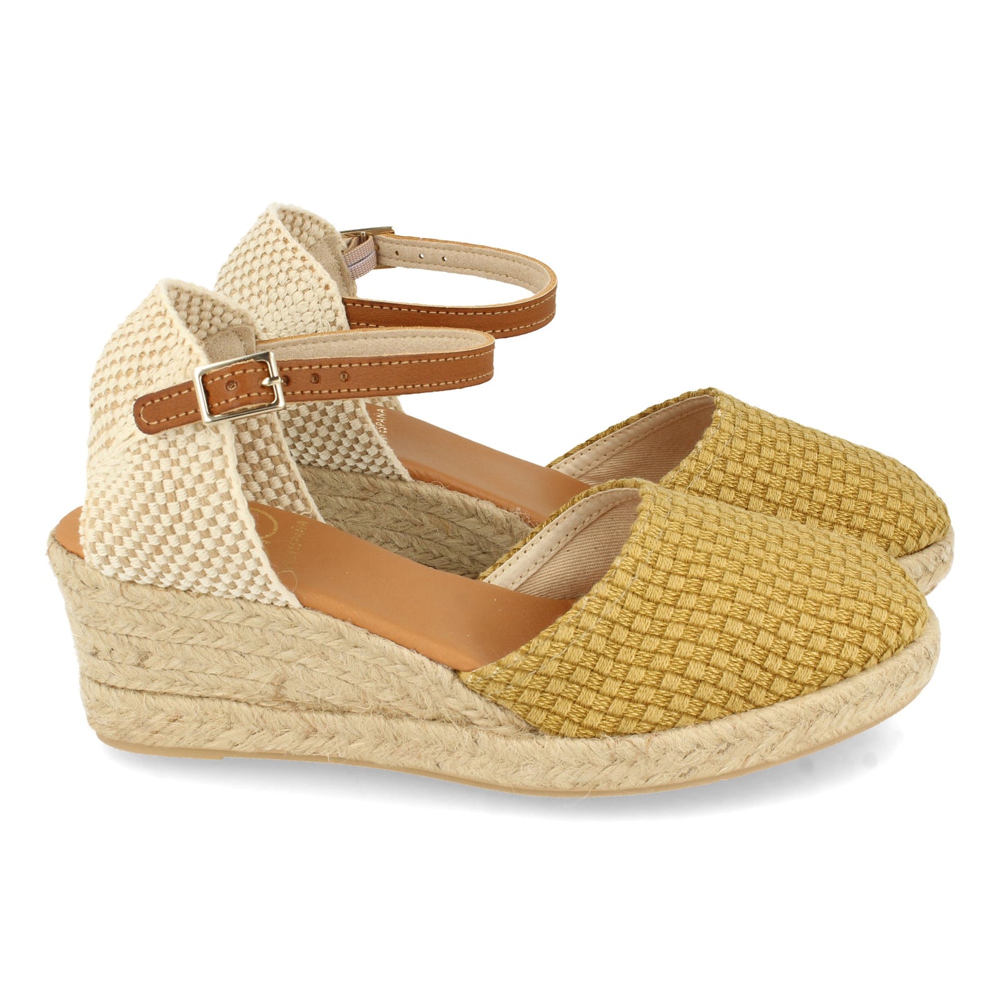 CyrenaSunLemon – Alpargata Amarilla de Cuña para Mujer | Estilo Valenciana con Yute y Pala Textil | Hecha en España para Bodas y Eventos