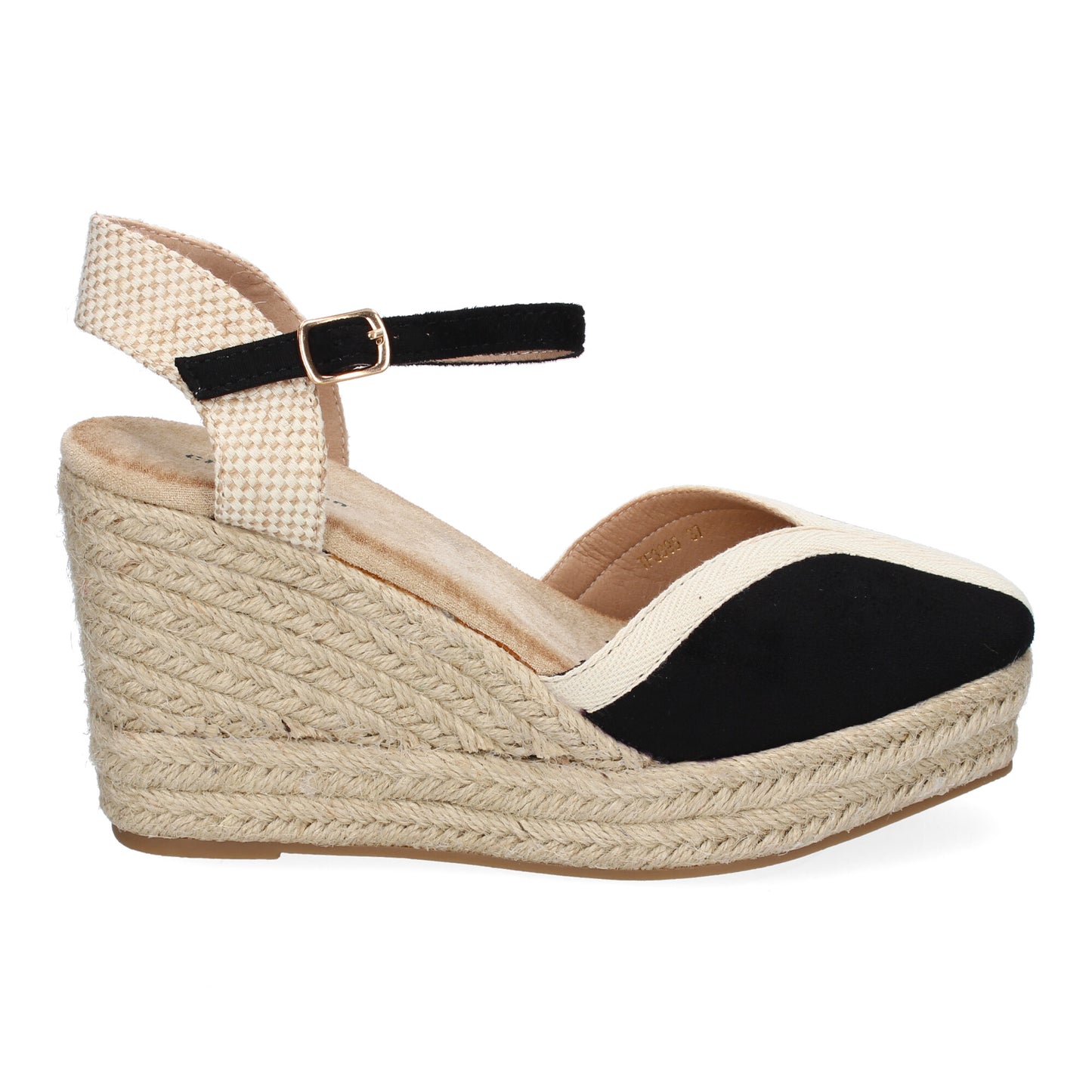 CyrenaStyle Black Velvet – Sandalia Negra de Mujer Estilo Valenciana | Punta Fina, Yute Natural y Detalles Elegantes | Ideal para Bodas y Eventos