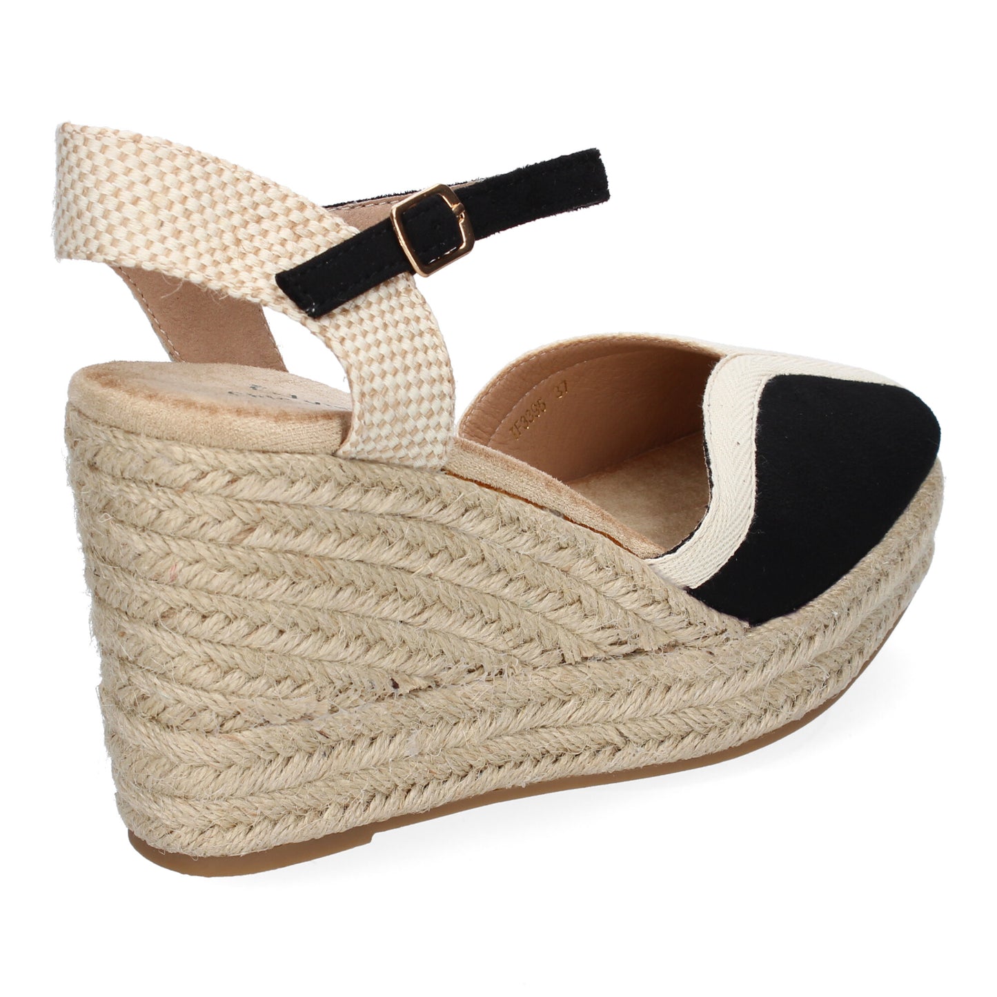 CyrenaStyle Black Velvet – Sandalia Negra de Mujer Estilo Valenciana | Punta Fina, Yute Natural y Detalles Elegantes | Ideal para Bodas y Eventos