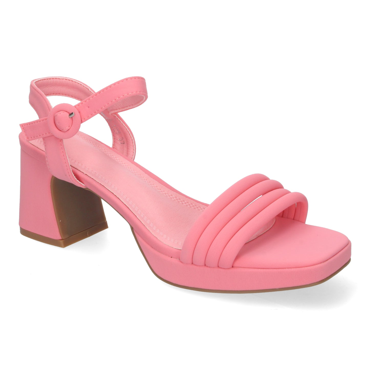 Cyrena Scarlet Twist – Sandalias Rojas de Tacón con Diseño Trenzado y Hebilla Ajustable