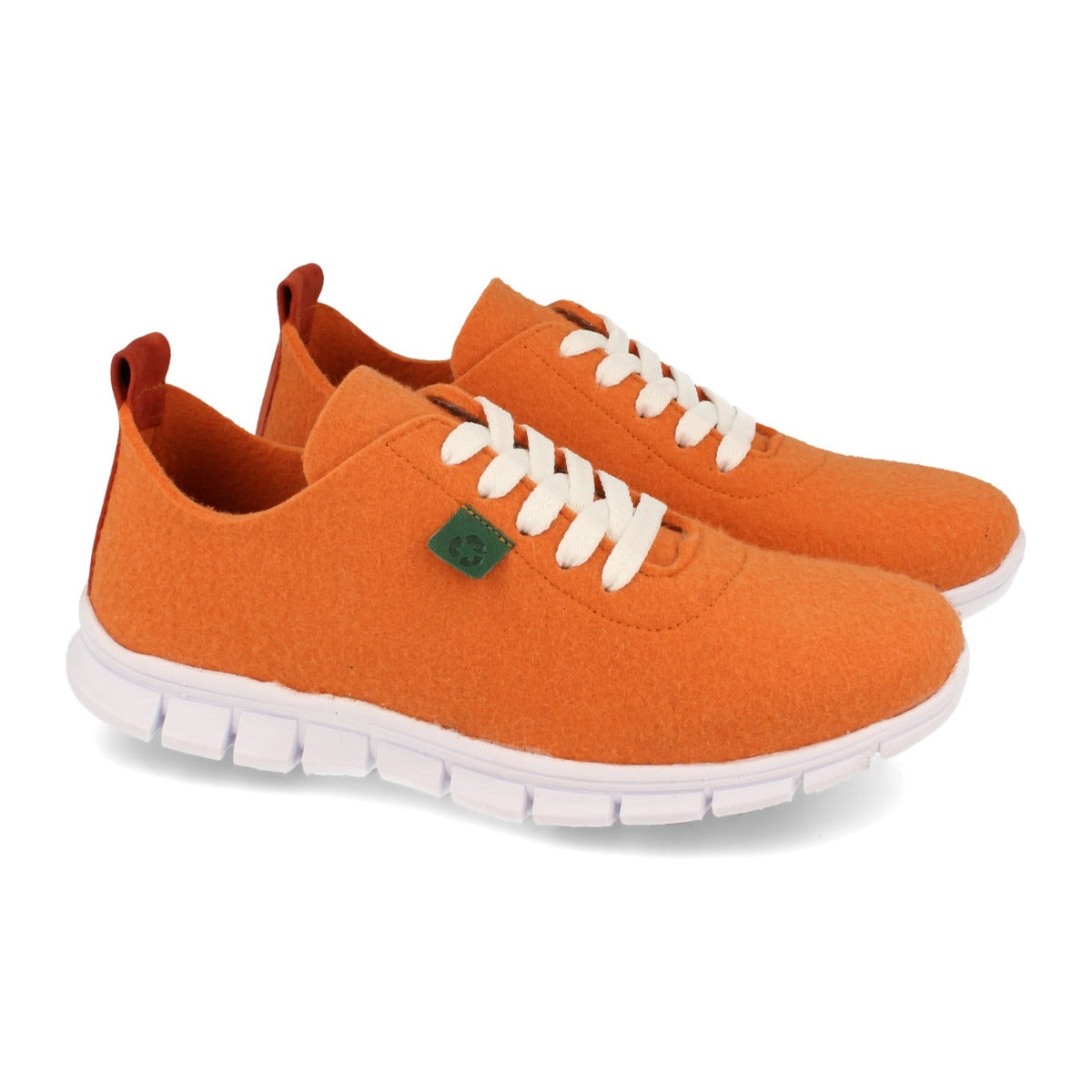 Cyrena Eco Orange – Zapatillas Naranjas Ecológicas para Mujer, 100% Recicladas y Ecológicas, Resistentes al Agua y al Calor | Eco Friendly y Bio | Fabricado en España