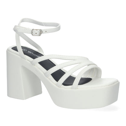 Cyrena Tatiana – Sandalias Blancas con Plataforma para Mujer