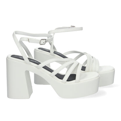 Cyrena Tatiana – Sandalias Blancas con Plataforma para Mujer
