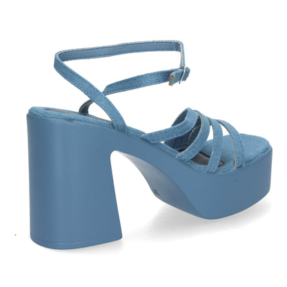 Cyrena Denim Chic – Sandalias Jeans con Plataforma para Mujer