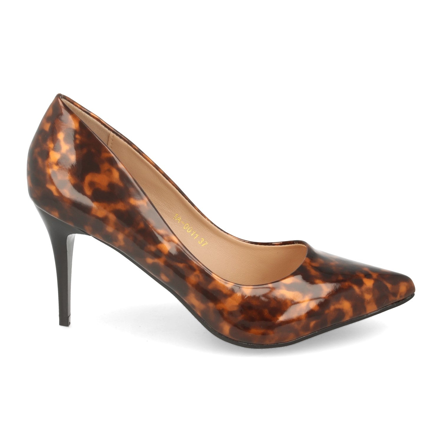 Zapato Marron de Salon  con Tacón de Aguja Para Mujer