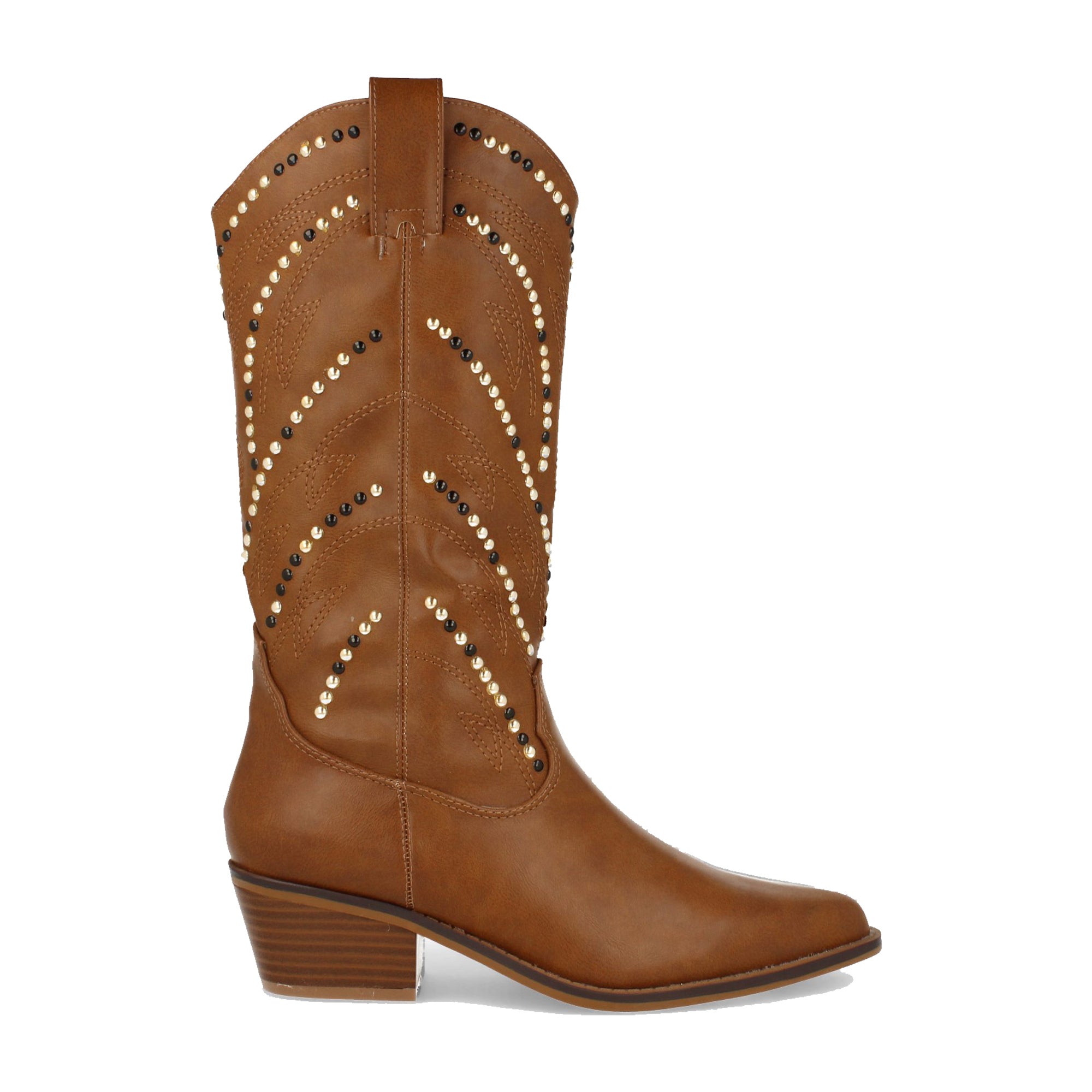 Bota de Tacón Cubano para Mujer con Tachuelas