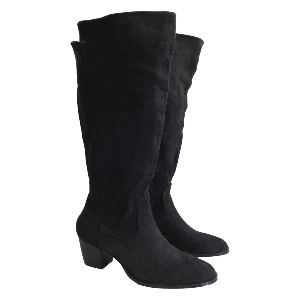 Bota de Tacón para Mujer Cómoda con Punta Redonda y Cremallera