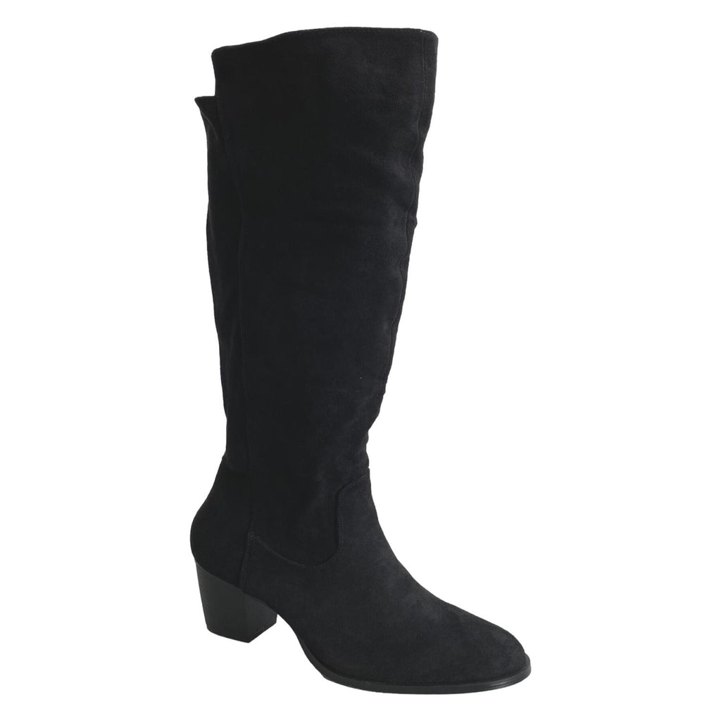 Bota de Tacón para Mujer Cómoda con Punta Redonda y Cremallera