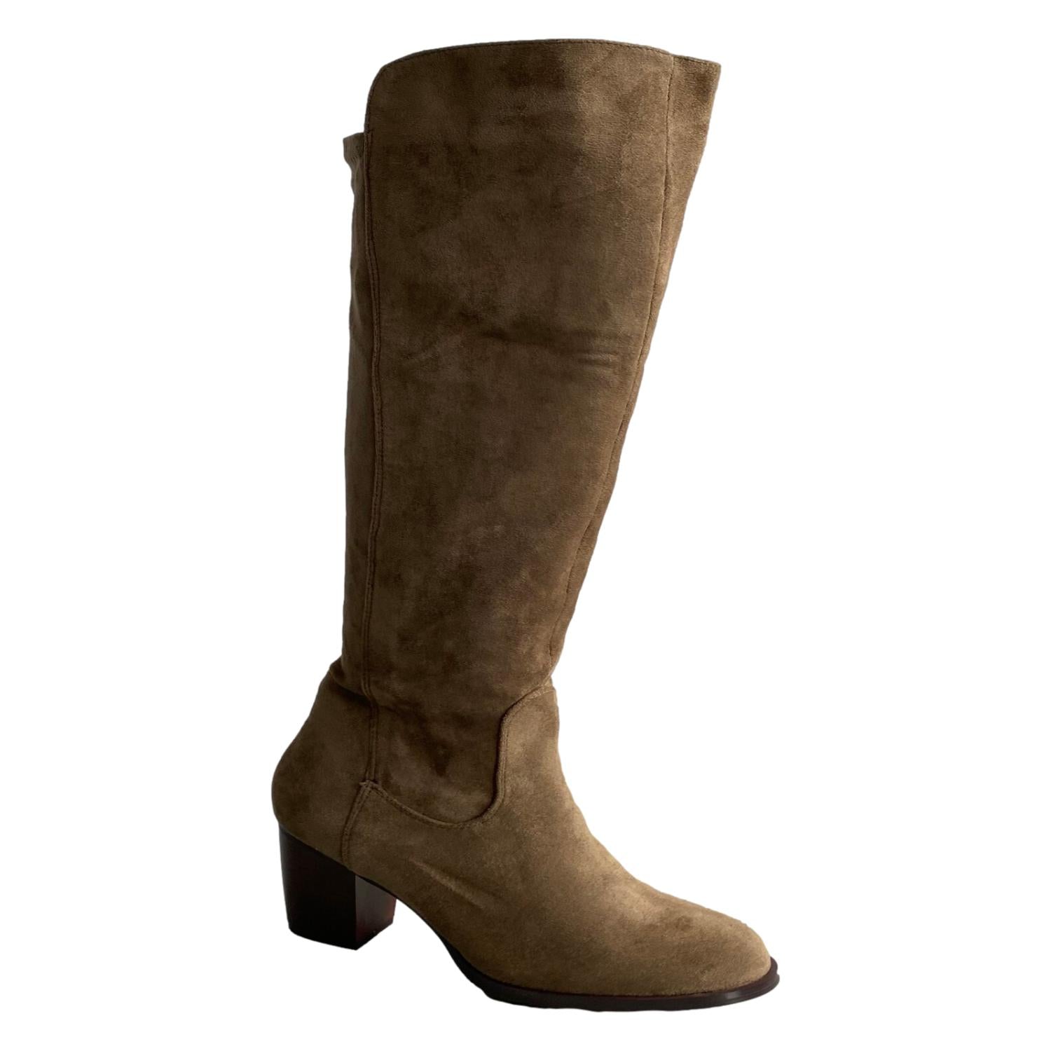 Bota de Tacón para Mujer Cómoda con Punta Redonda
