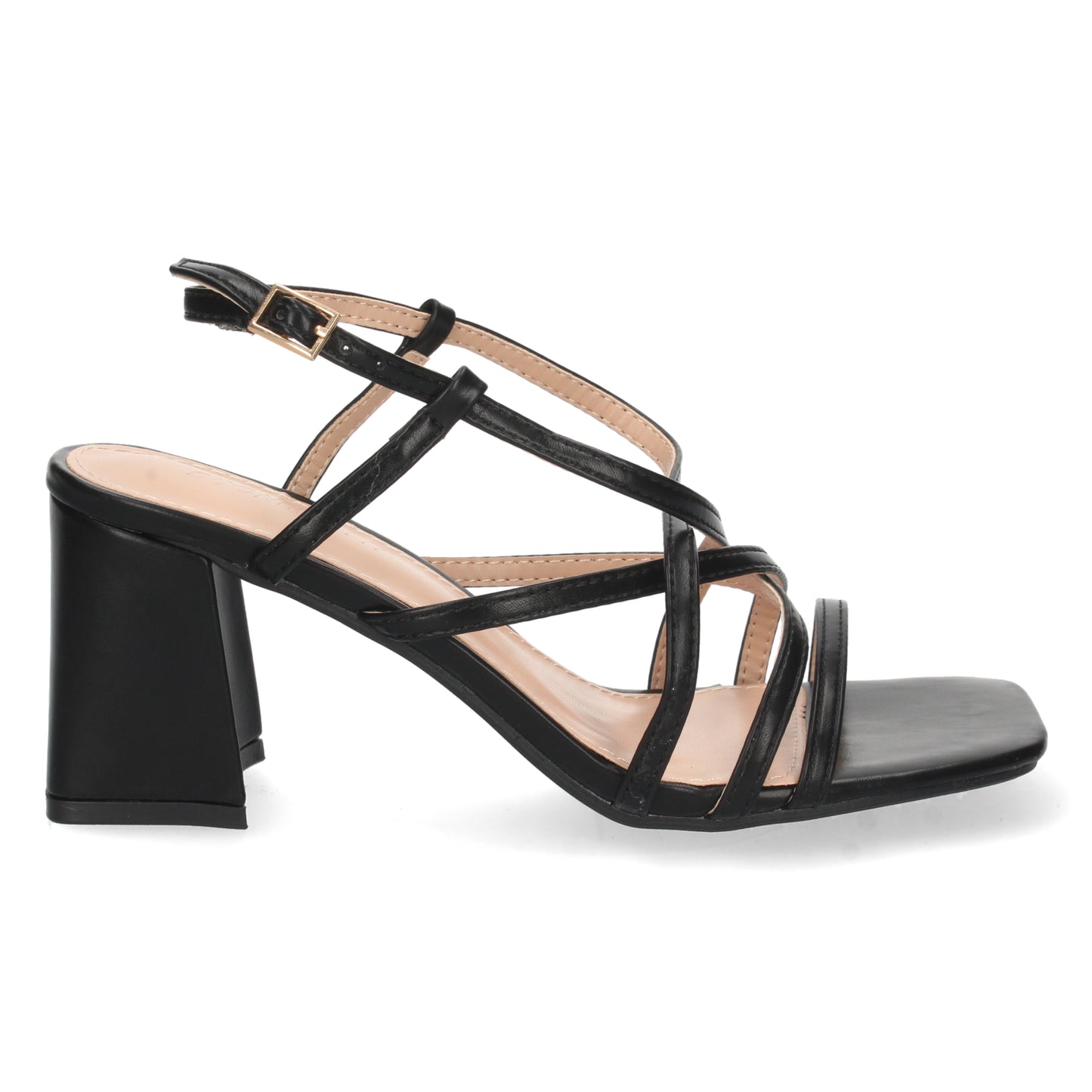 Cyrena Noir Elegance – Sandalias Negras de Tacón para Mujer | Elegantes y Cómodas para Invitadas