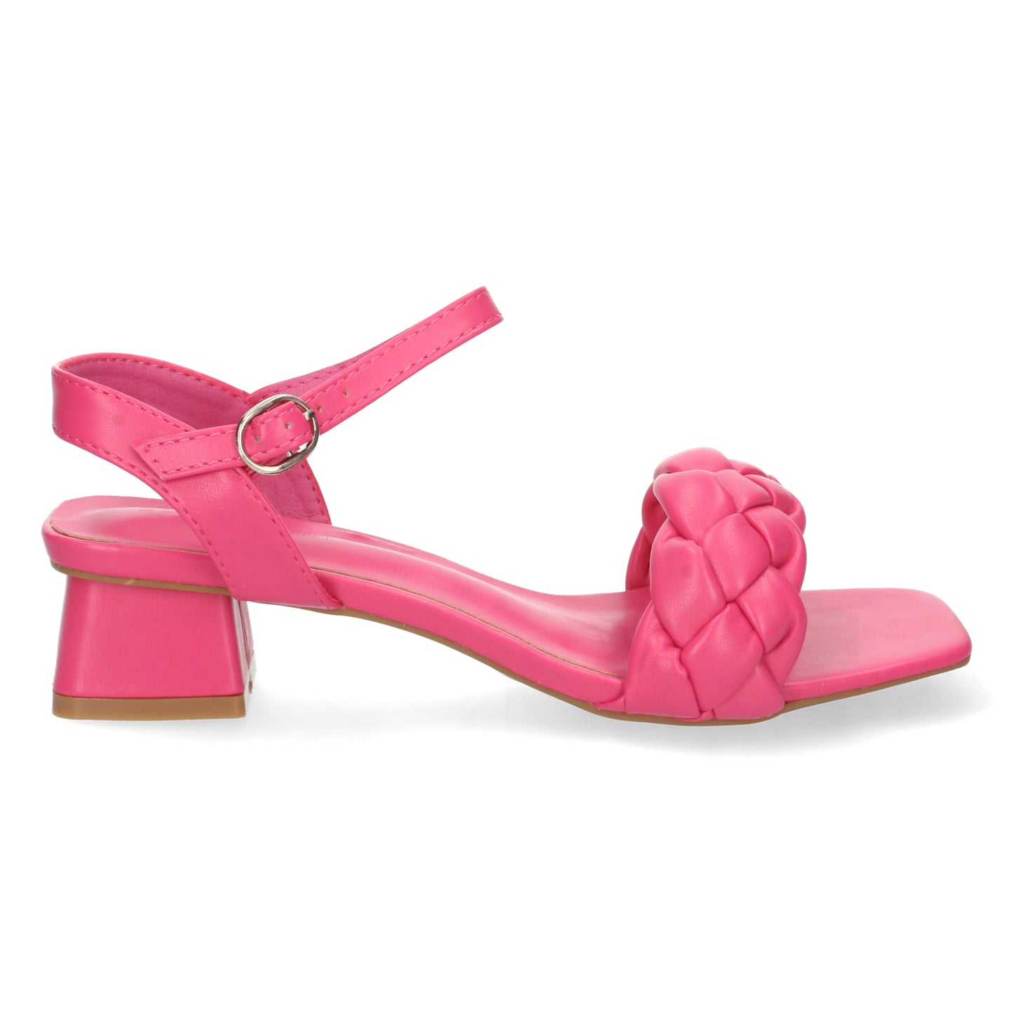 Cyrena Fuchsia Elegance – Sandalias Fucsia de Tacón Bajo para Mujer | Invitadas Elegantes
