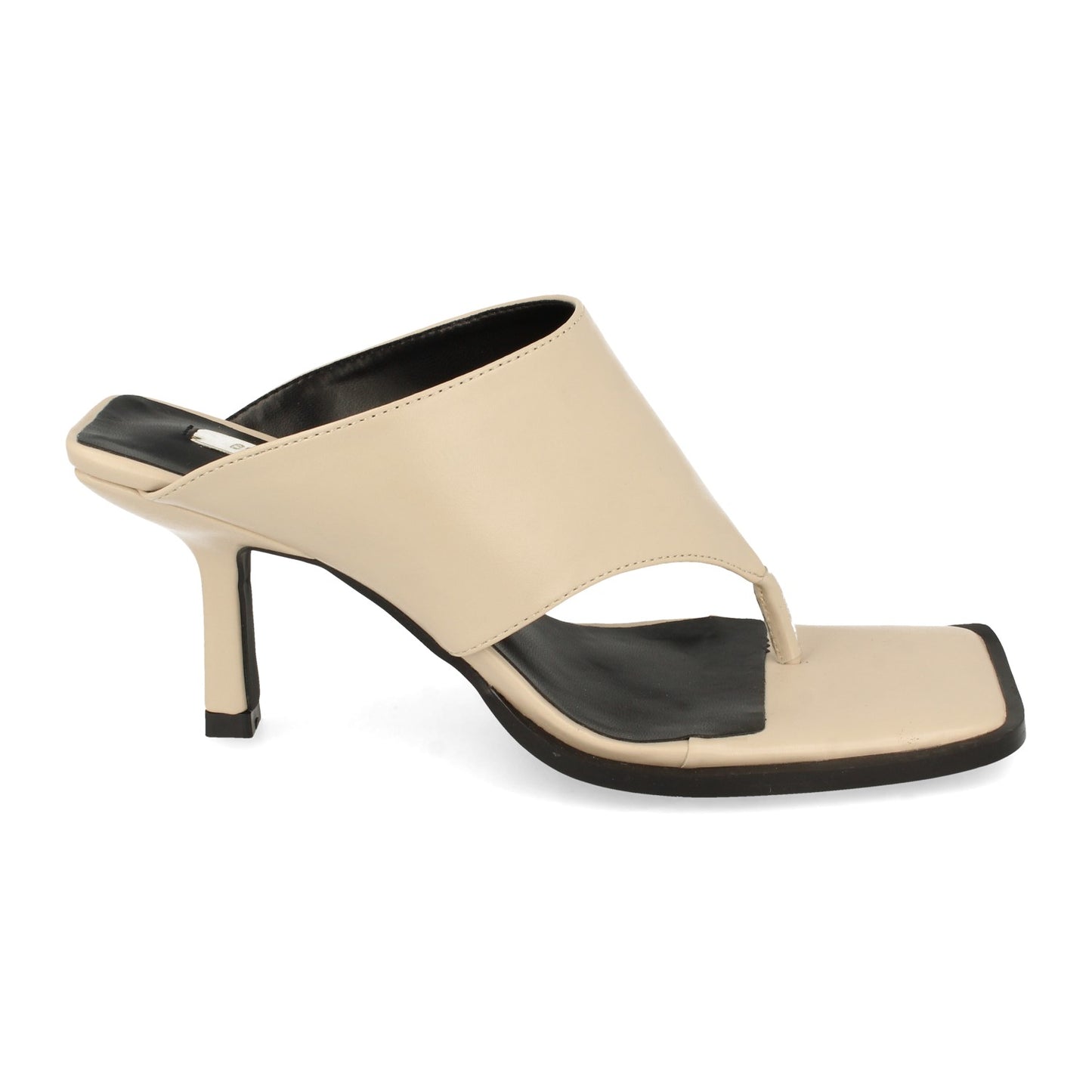 Cyrena Beige Elegance – Sandalia Beige Esclava con Tacón de Aguja y Talón Abierto para Mujer