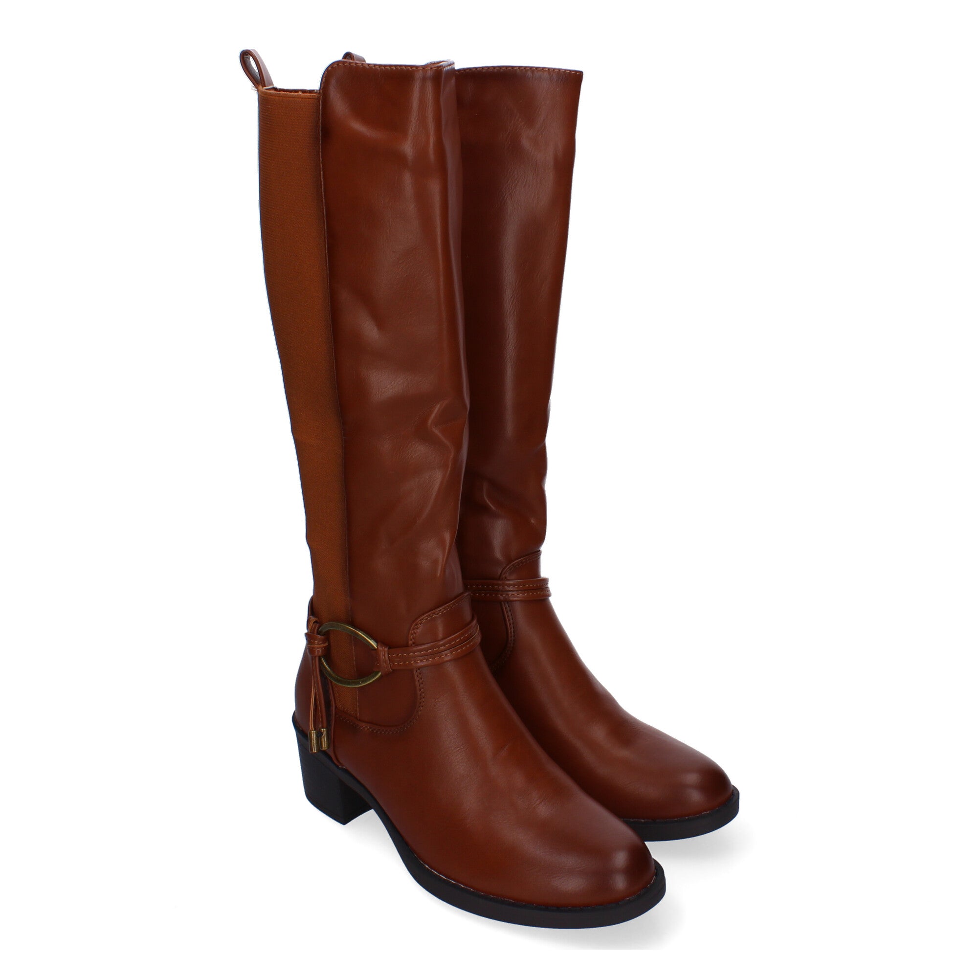 Botas de Tacón para Mujer Cómodas y Elegantes con Hebilla y Cremallera Lateral