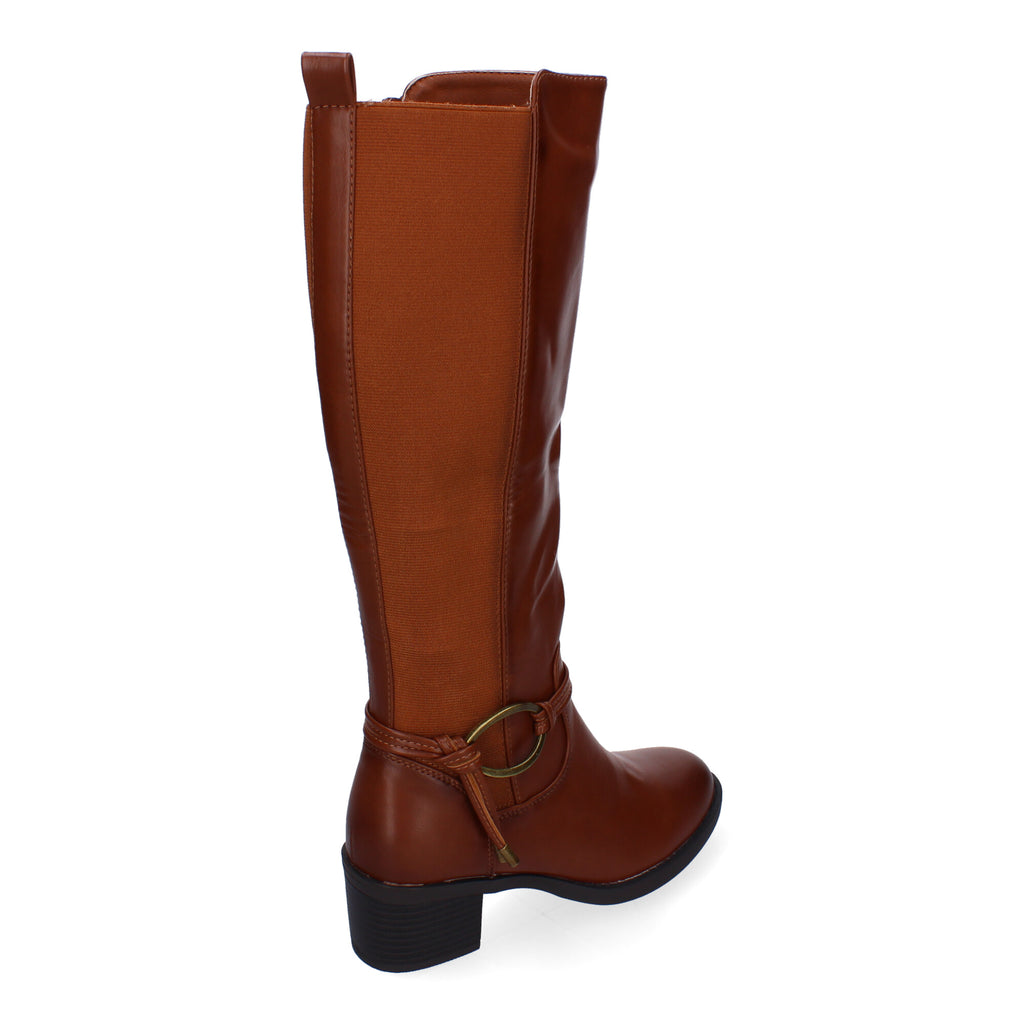 Botas de Tacón para Mujer Cómodas y Elegantes con Hebilla y Cremallera Lateral