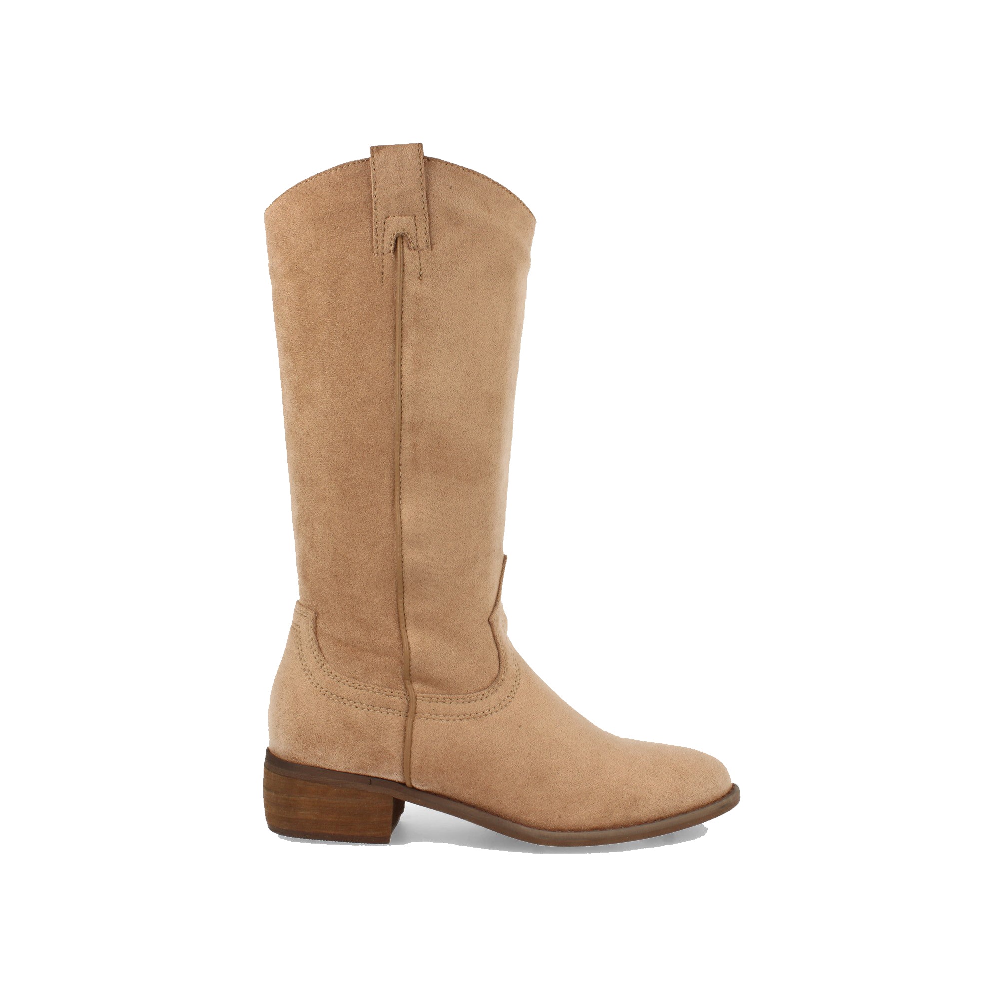 Bota de Tacón para Mujer Estilo Casual con Cremallera y Tira en la Caña