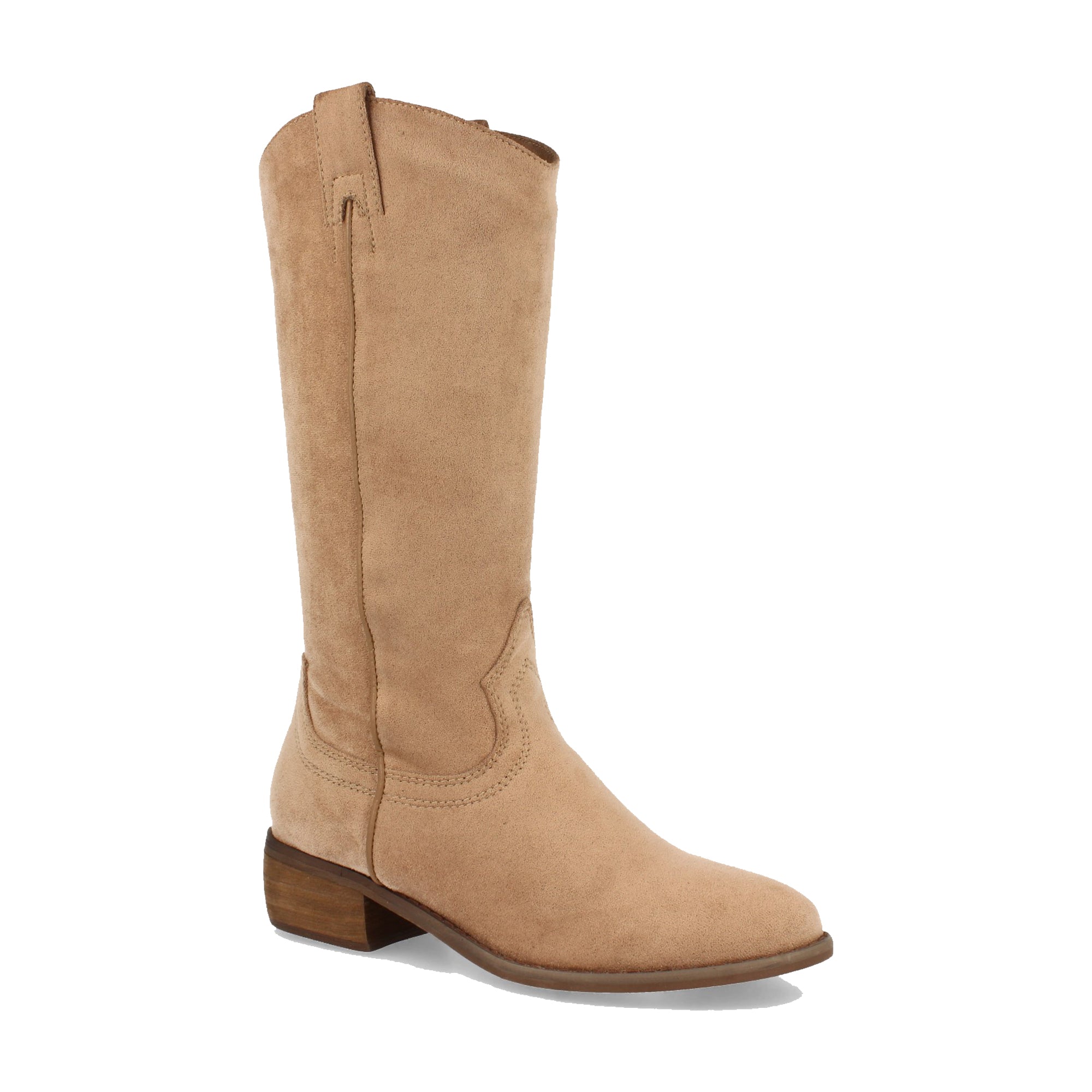 Bota de Tacón para Mujer Estilo Casual con Cremallera y Tira en la Caña